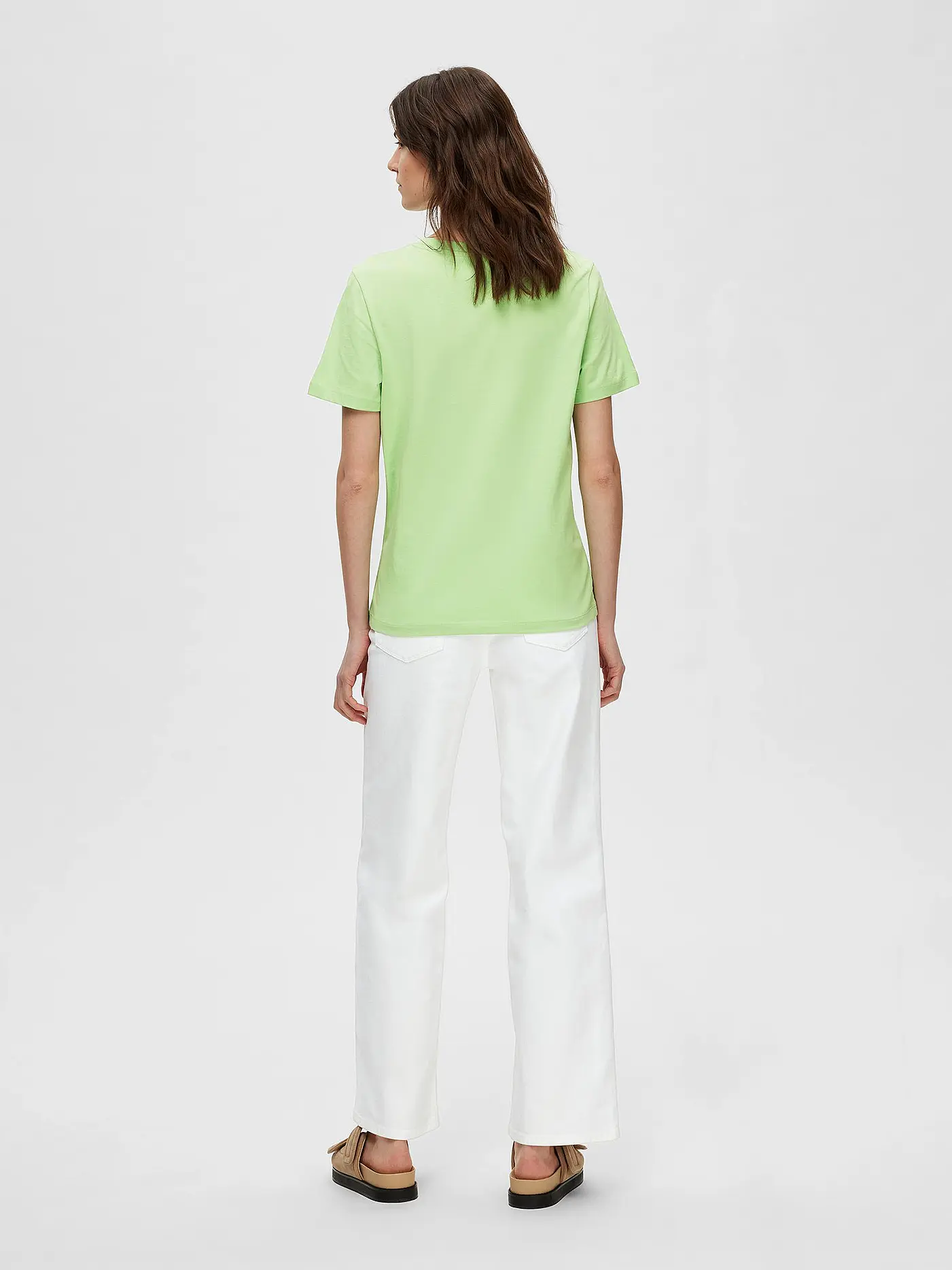 SELECTED FEMME | T-Shirt SLFESSENTIAL | hellgrün