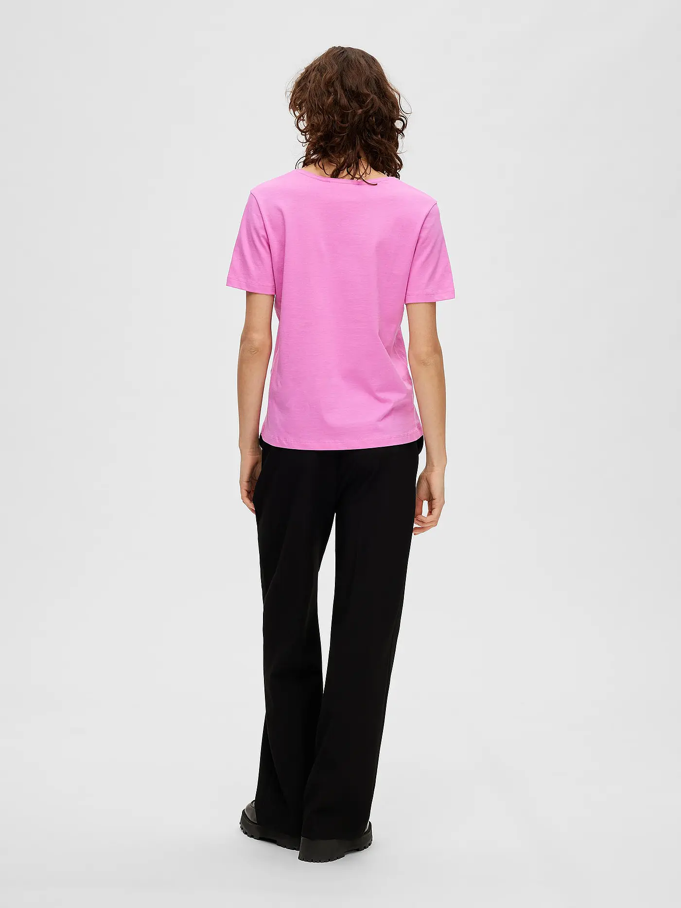 SELECTED FEMME | T-Shirt SLFESSENTIAL | rosa