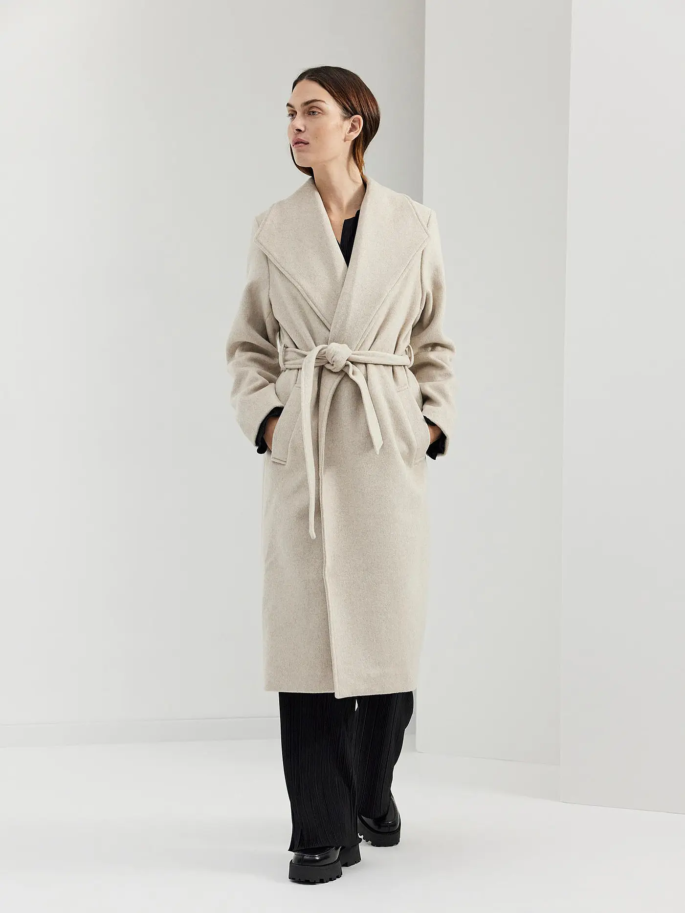 SELECTED FEMME | Wollmantel SLFROSA  | beige