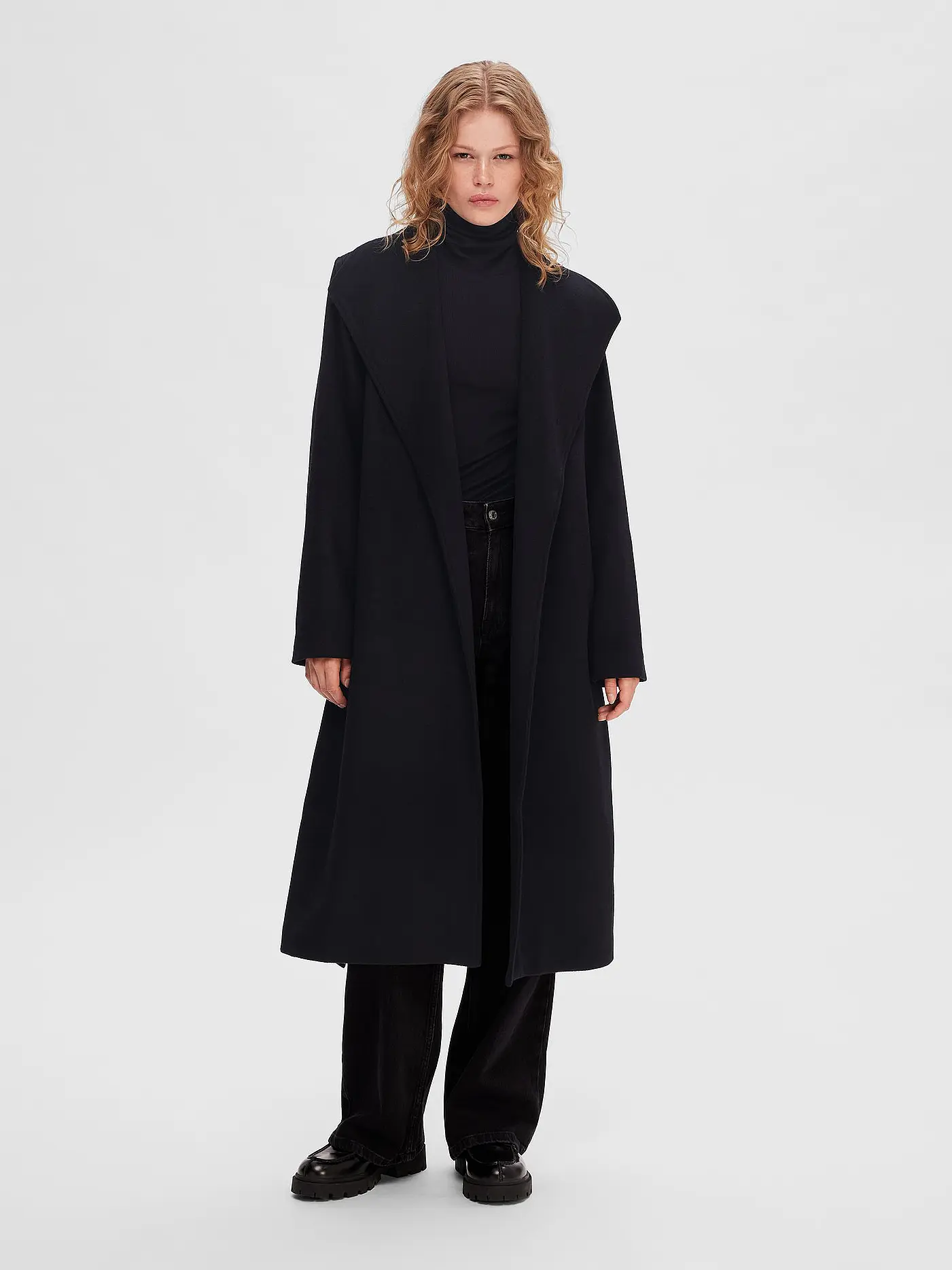 SELECTED FEMME | Wollmantel SLFROSA  | schwarz