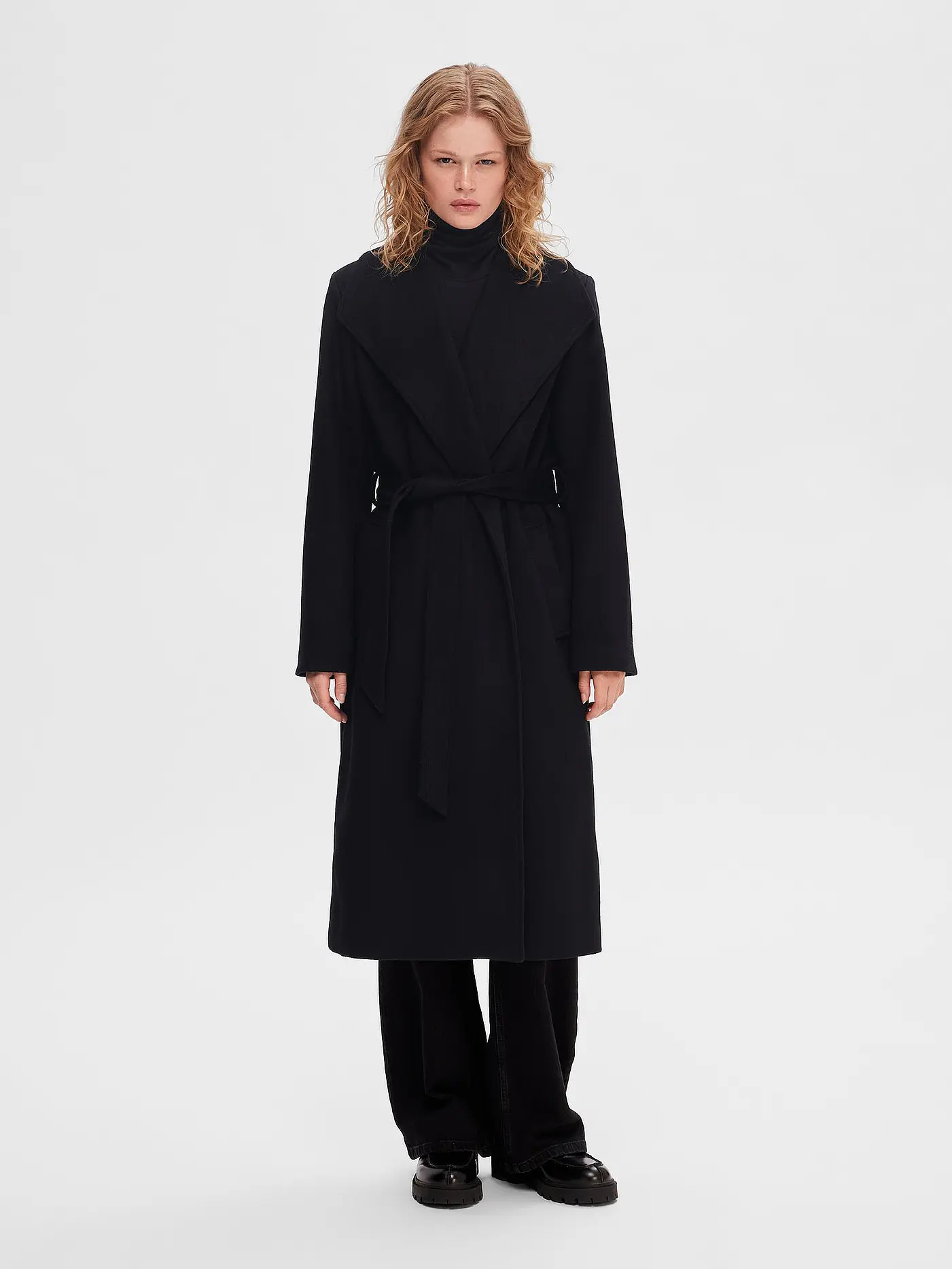 SELECTED FEMME | Wollmantel SLFROSA  | schwarz