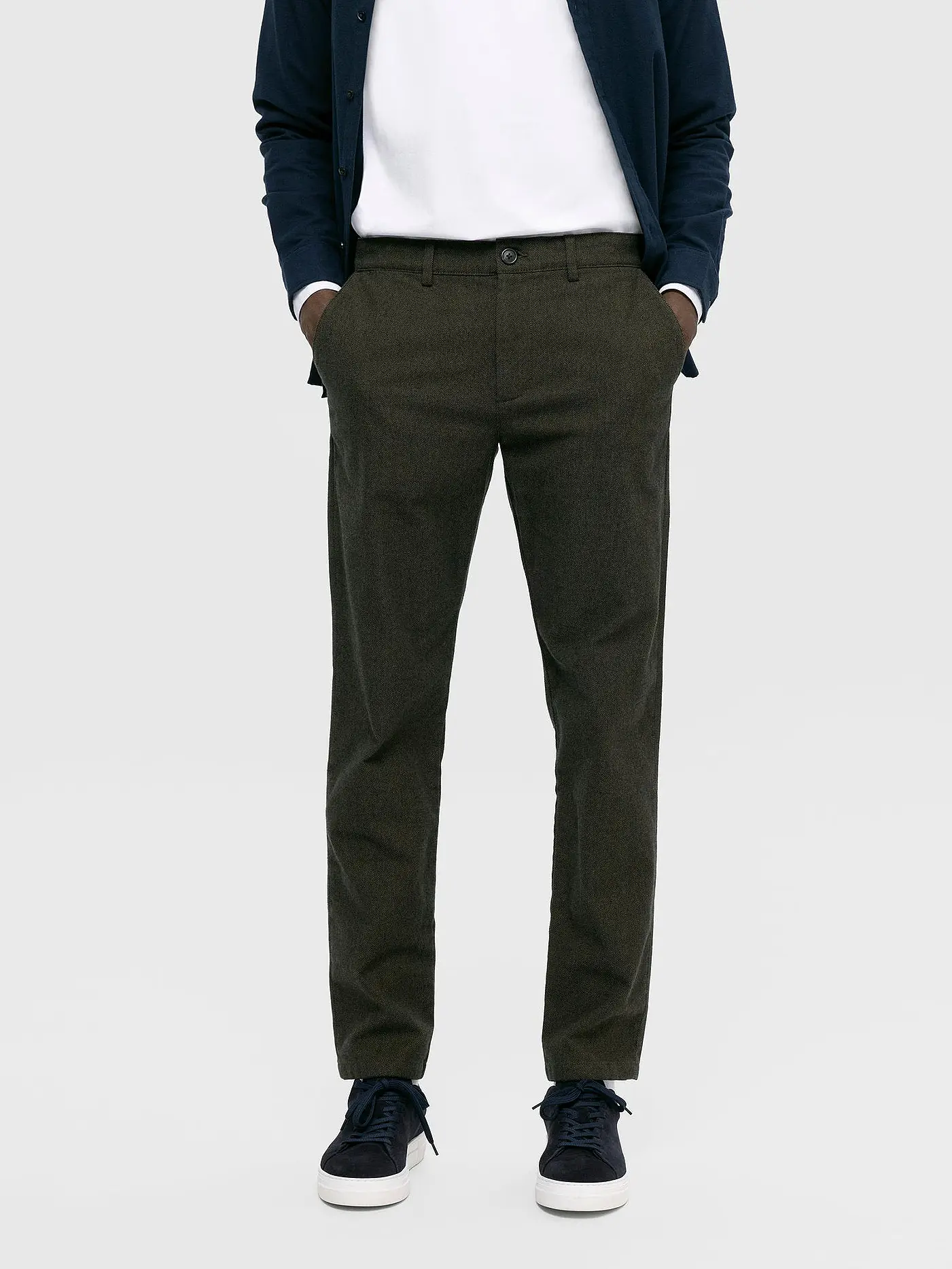SELECTED | Chino SLHSLIM-MILES | olive