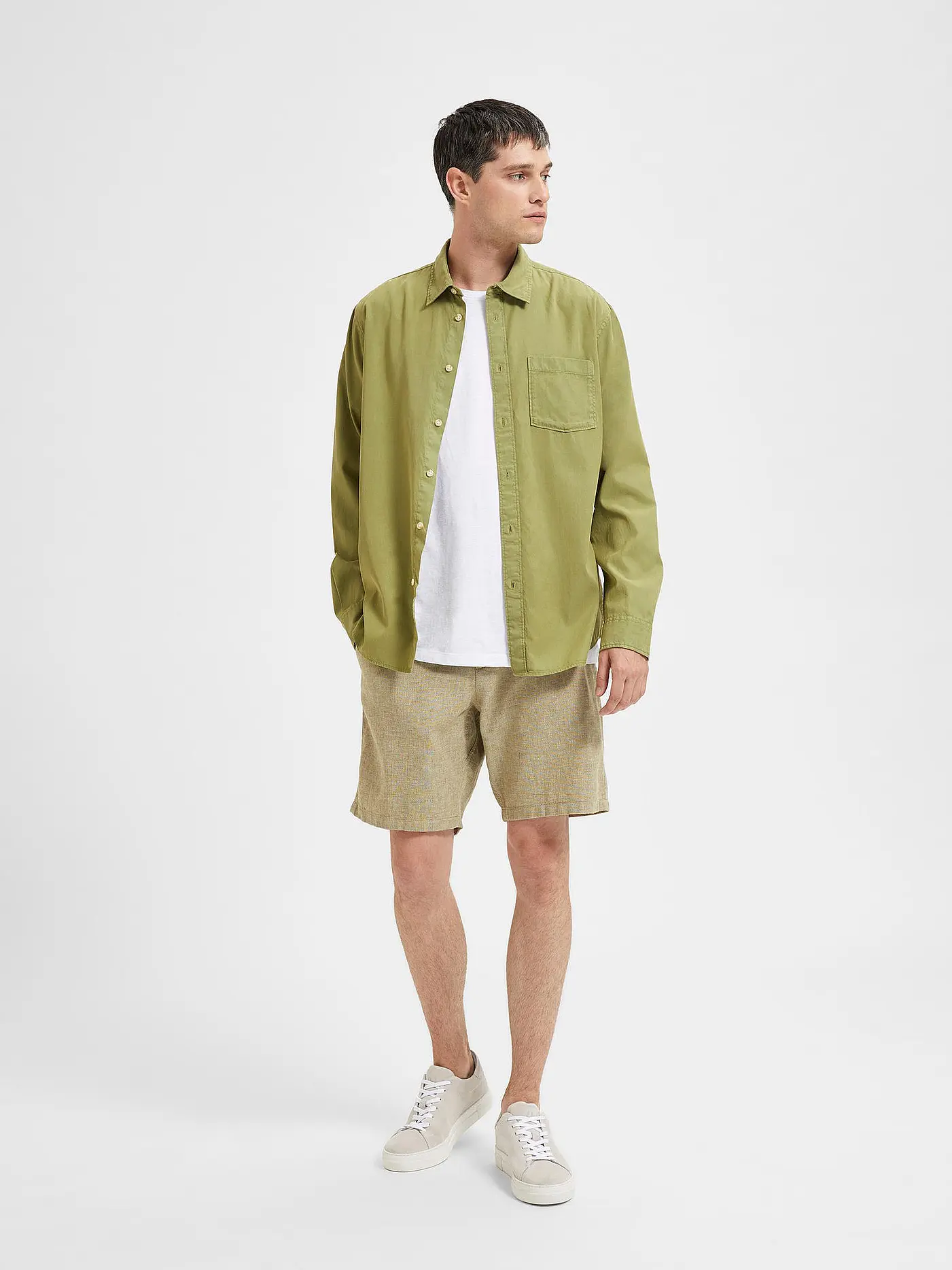 SELECTED | Hemd Slim Fit SLHREGPASTEL | grün