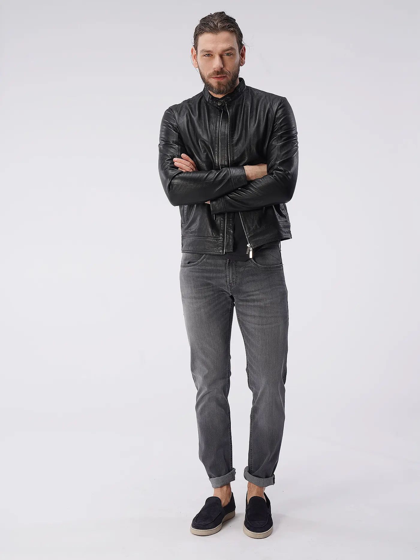 SELECTED | Lederjacke SLHARCHIVE | schwarz