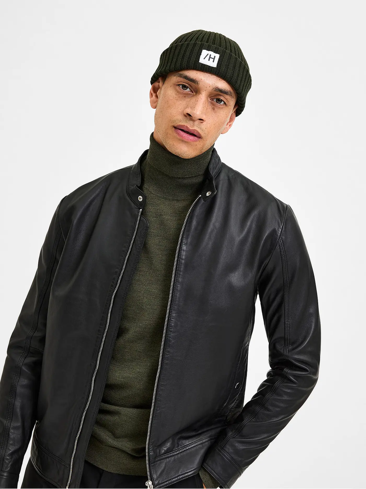 SELECTED | Lederjacke SLHARCHIVE | schwarz