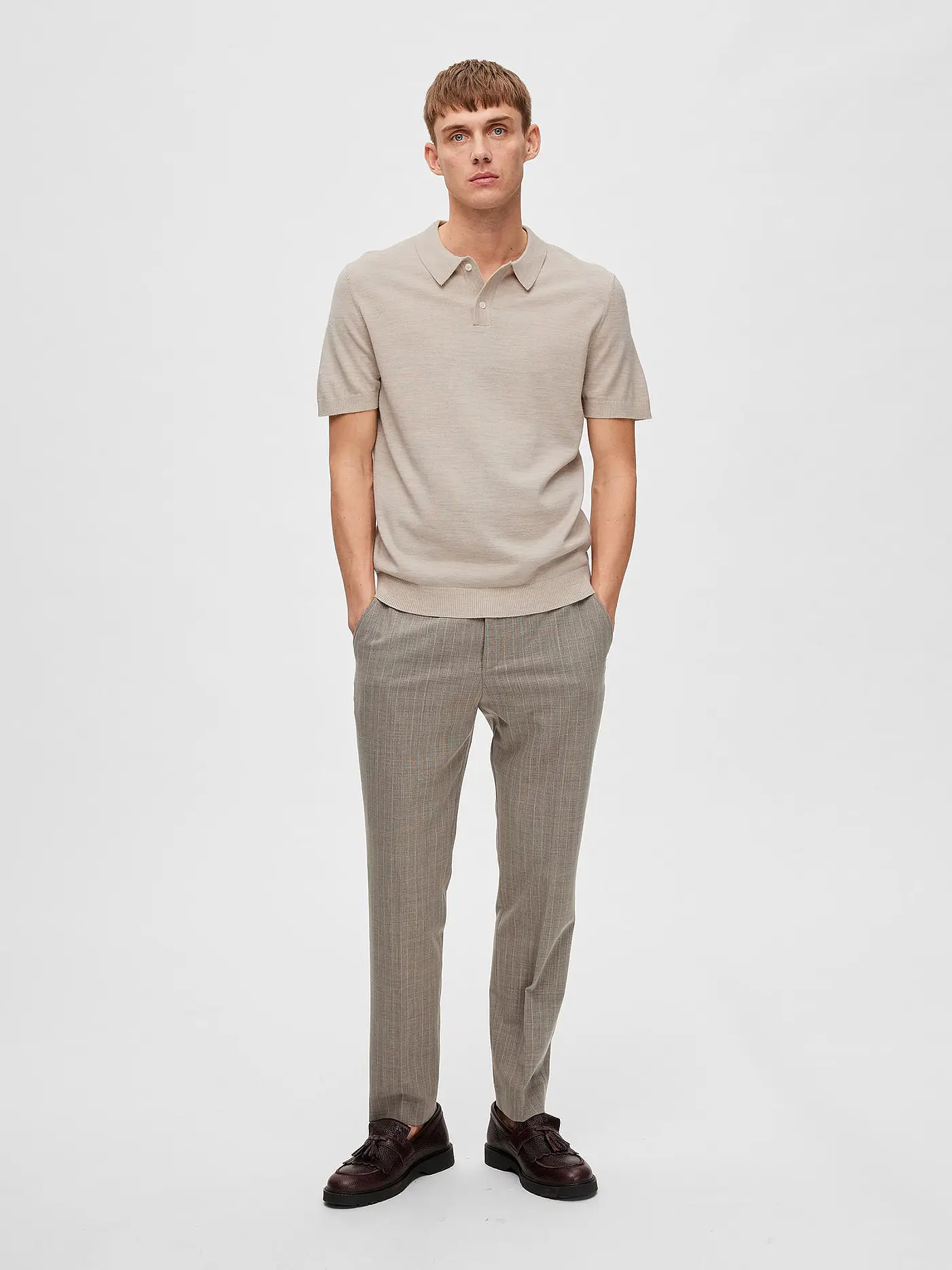 SELECTED | Poloshirt SLHTOWN  | beige