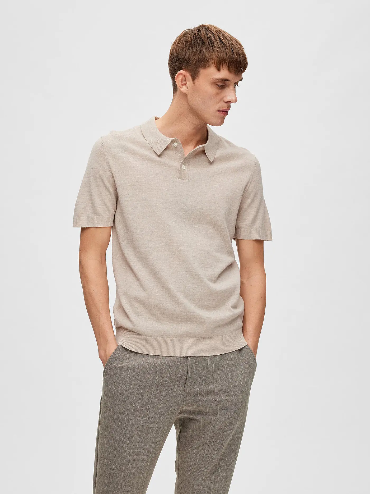 SELECTED | Poloshirt SLHTOWN  | beige