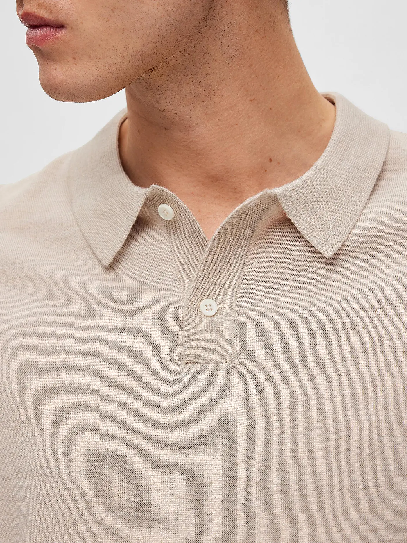 SELECTED | Poloshirt SLHTOWN  | beige