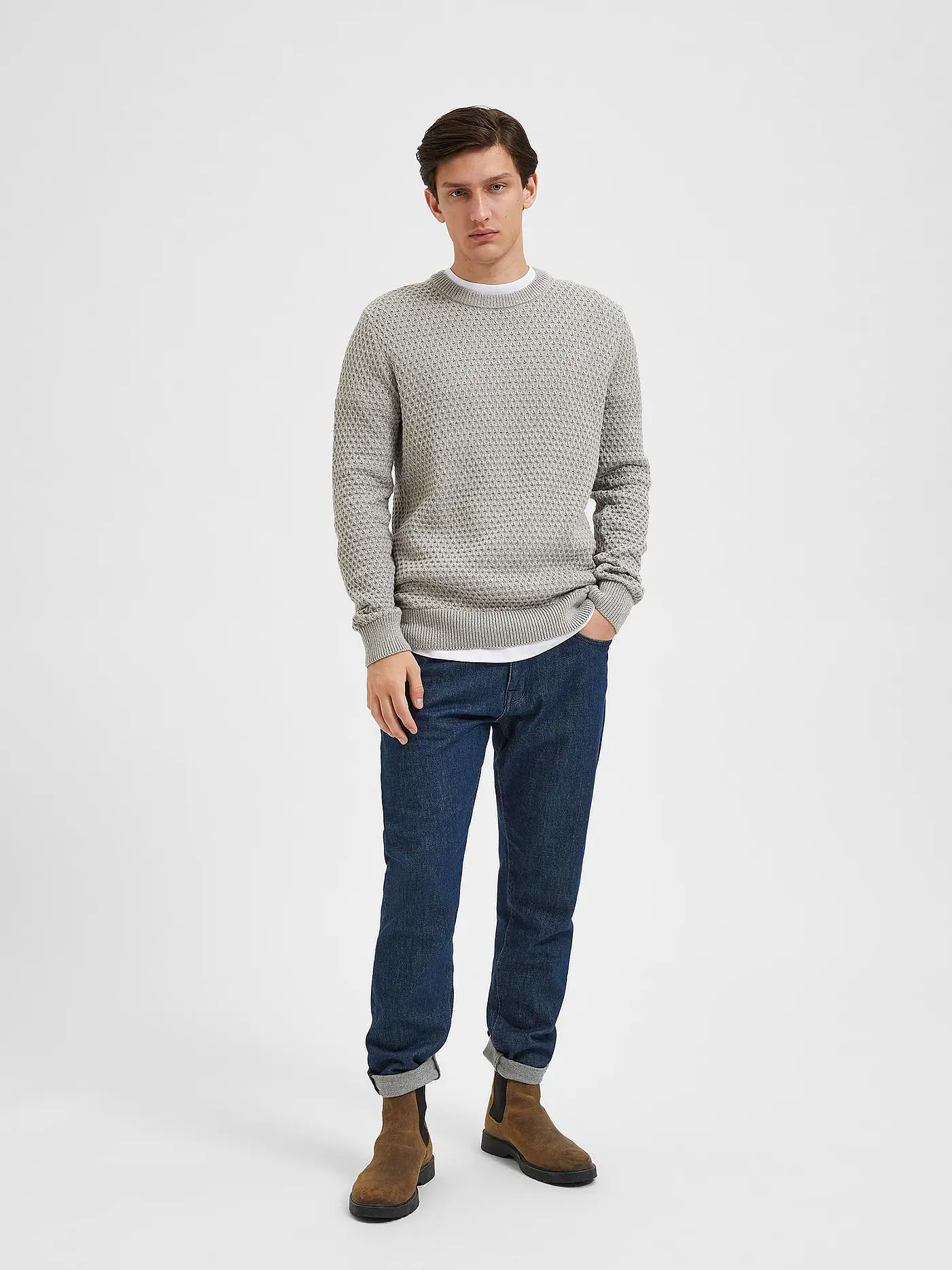SELECTED | Pullover | grau