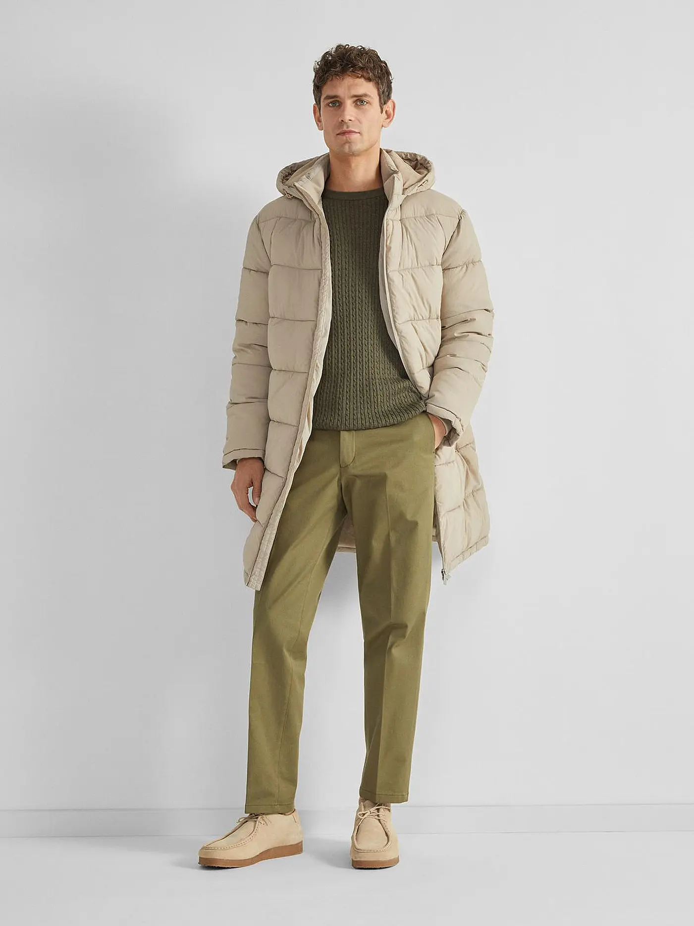 SELECTED | Steppmantel SLHCOOPER | creme