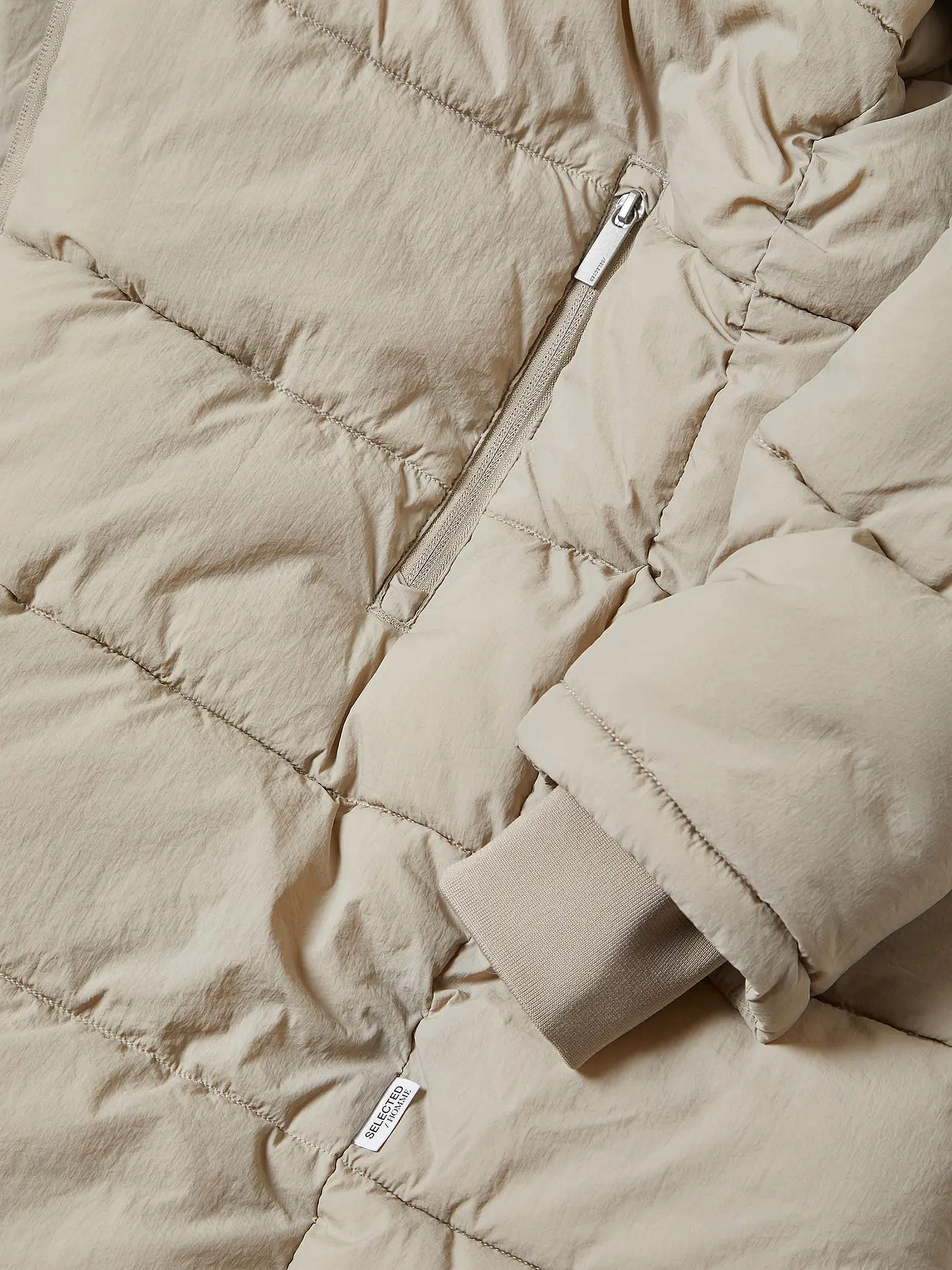 SELECTED | Steppmantel SLHCOOPER | creme
