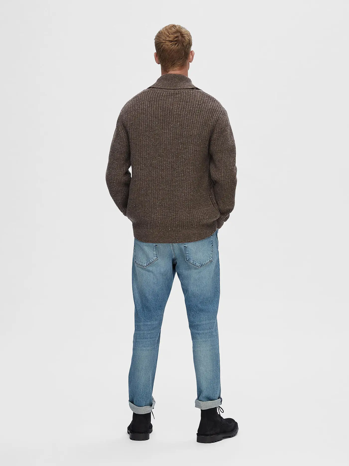 SELECTED | Strickjacke SLHLAND | braun