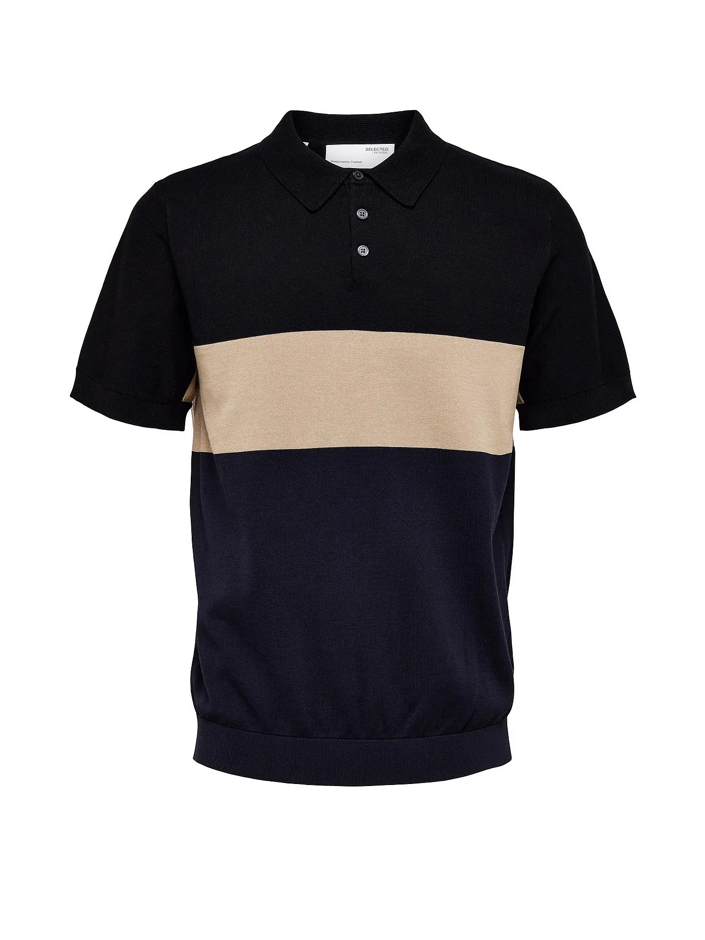 SELECTED | Strickpolo SLHMATTIS | schwarz