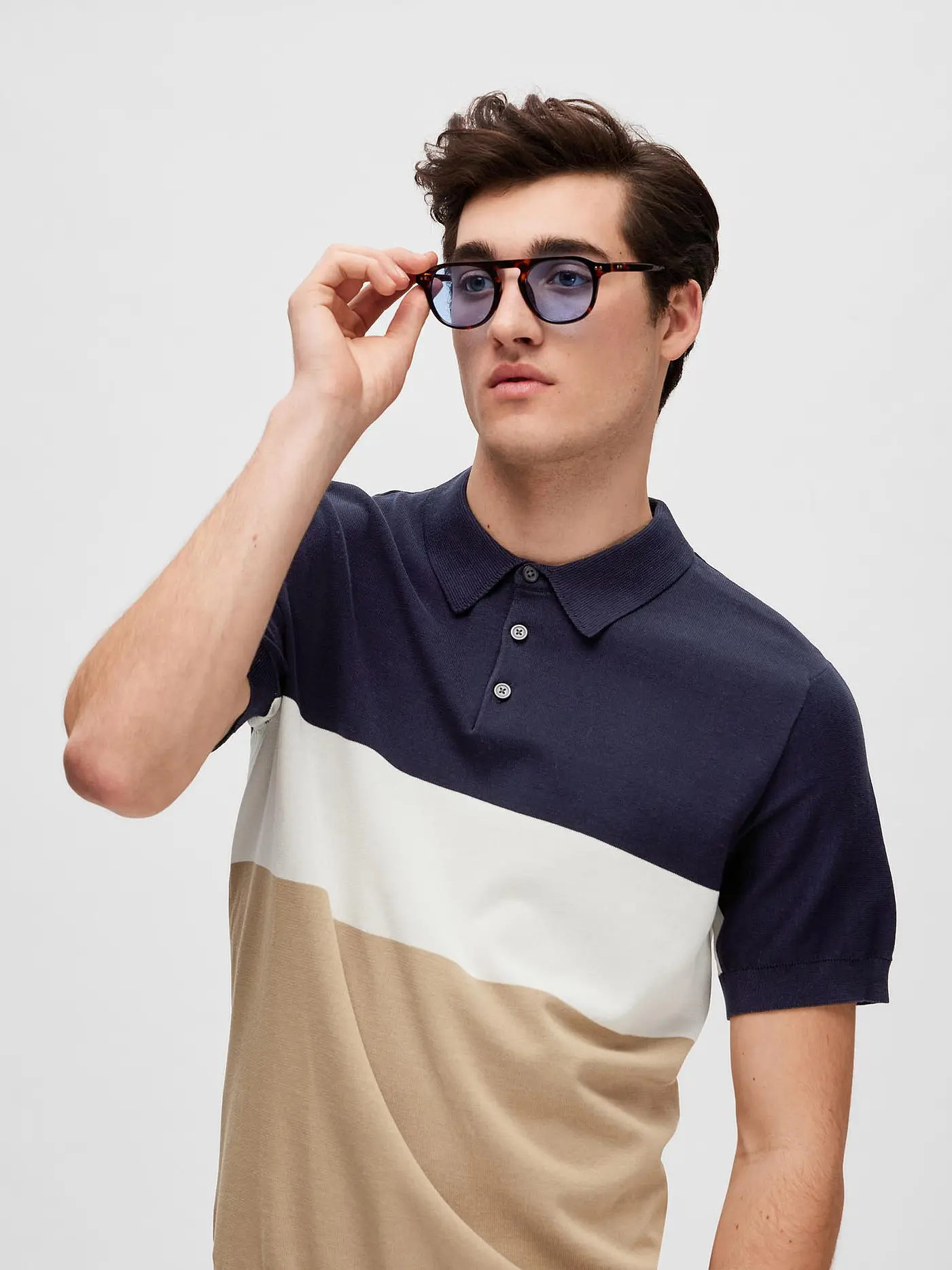 SELECTED | Strickpolo SLHMATTIS | beige