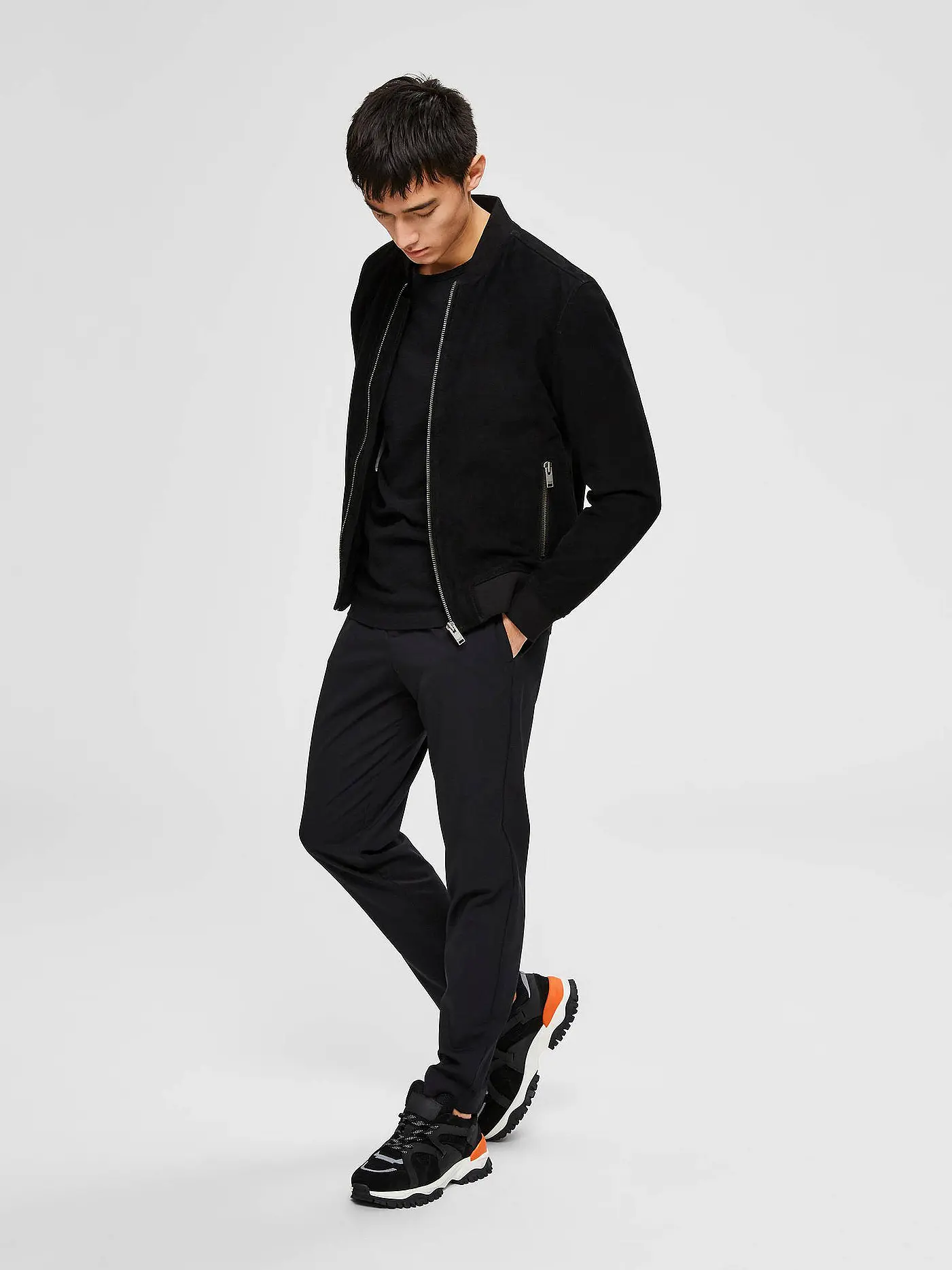 SELECTED | T-Shirt Regular Fit  | schwarz