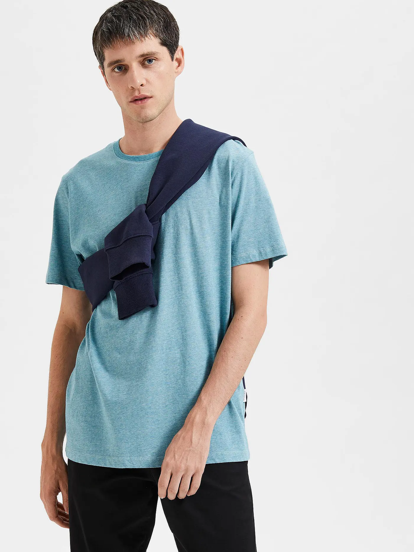 SELECTED | T-Shirt SLHASPEN  | türkis