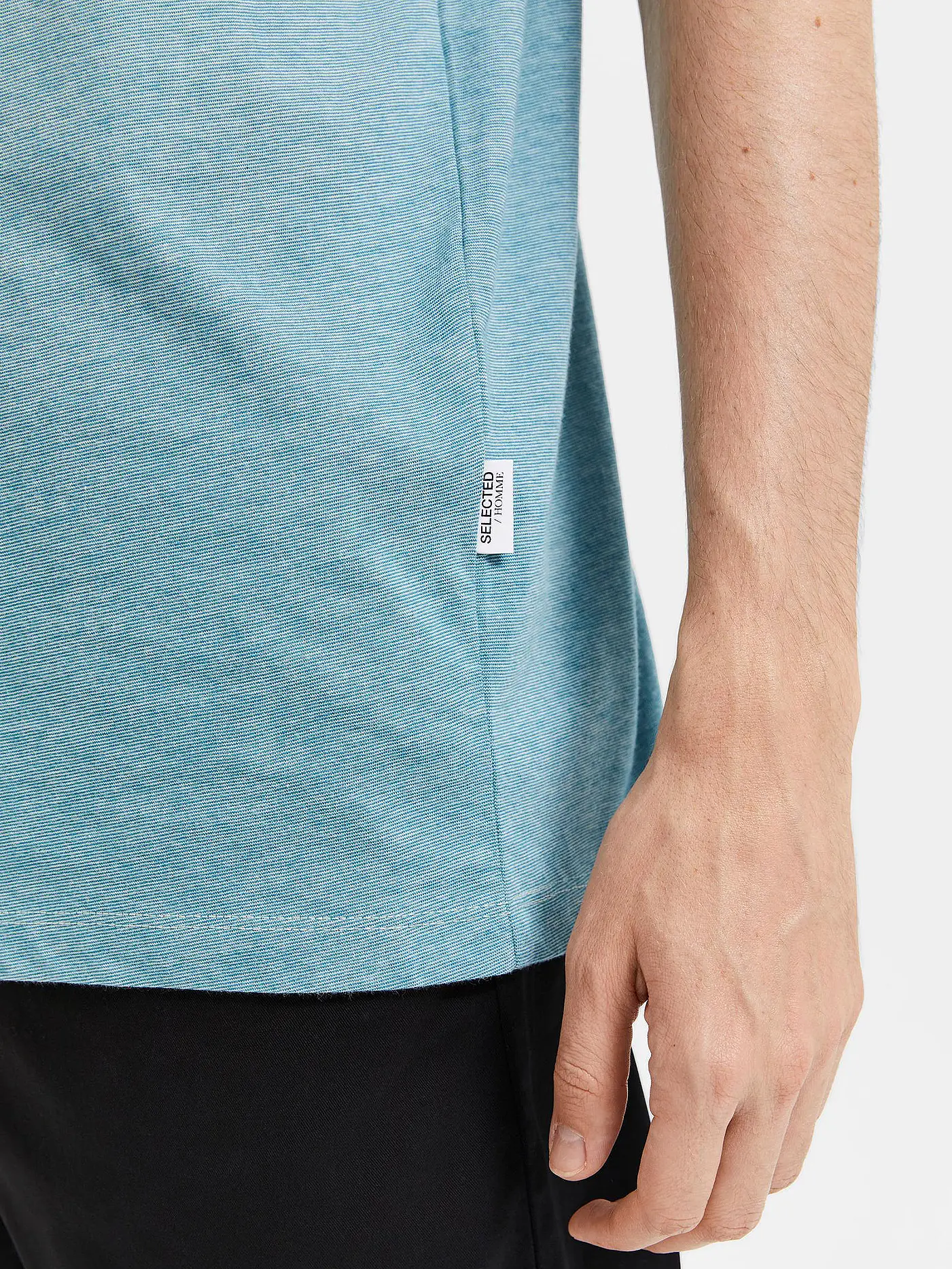 SELECTED | T-Shirt SLHASPEN  | türkis