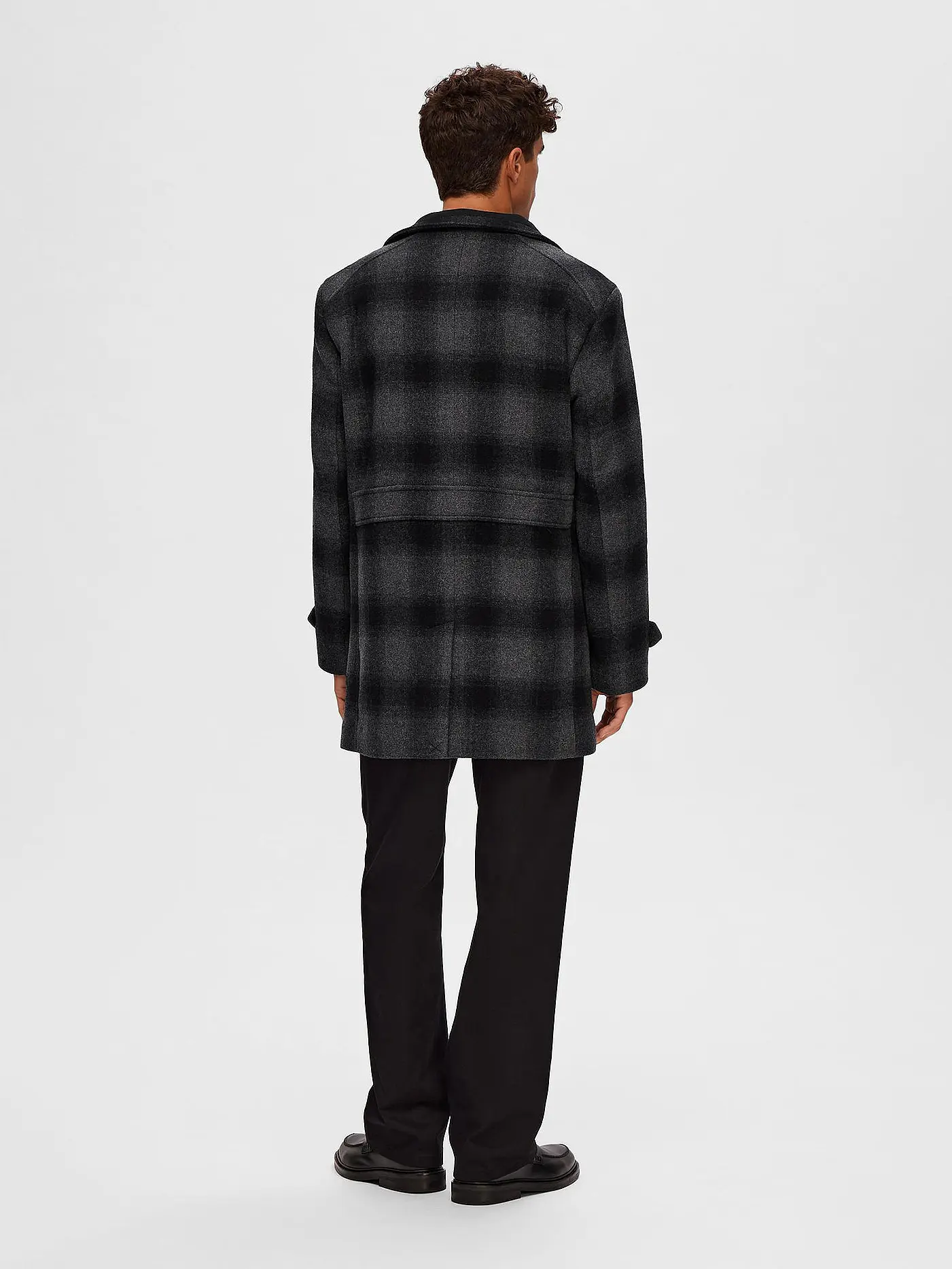 SELECTED | Wollmantel SLH REUBEN | grau