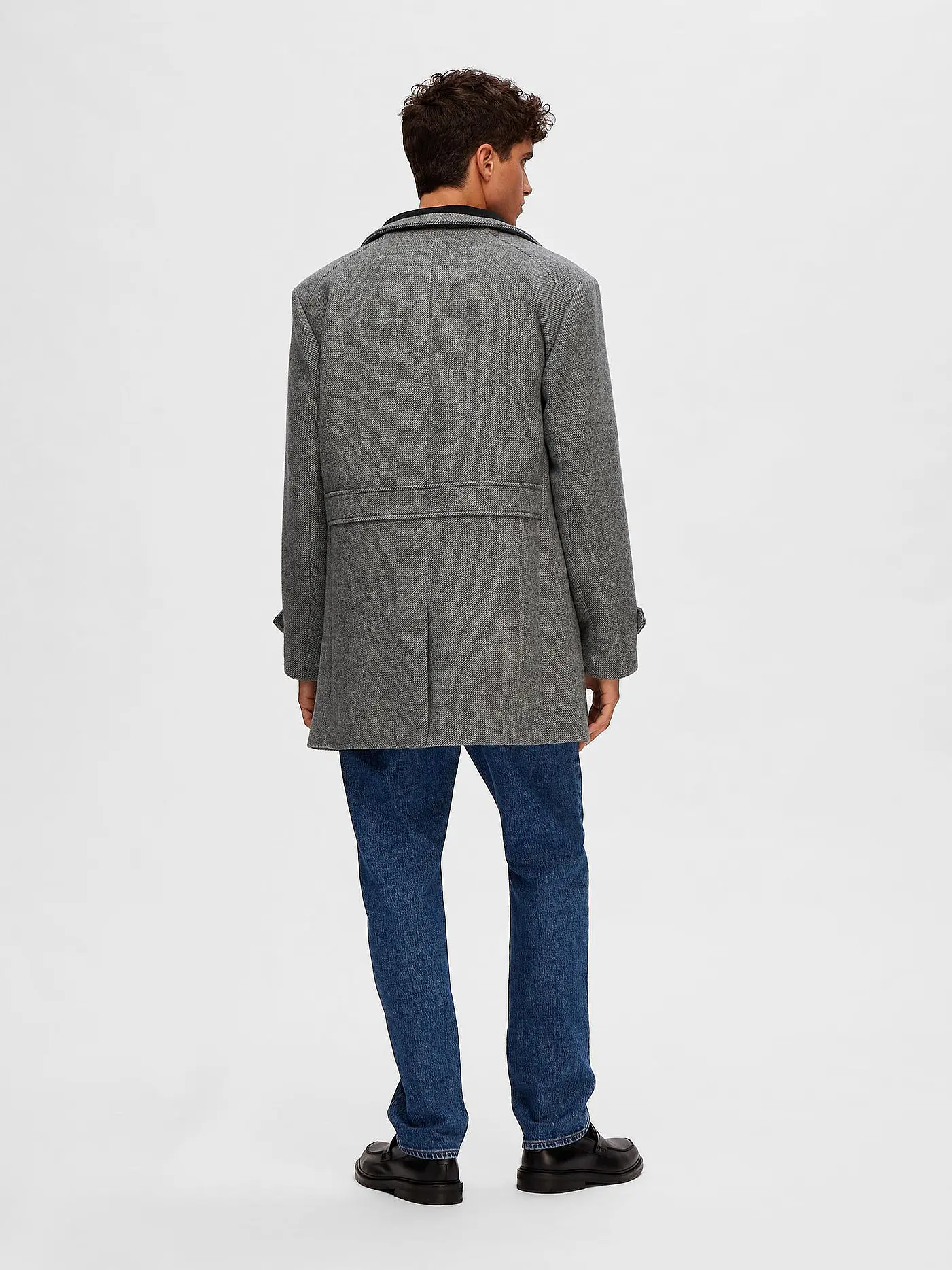 SELECTED | Wollmantel SLH REUBEN | hellgrau