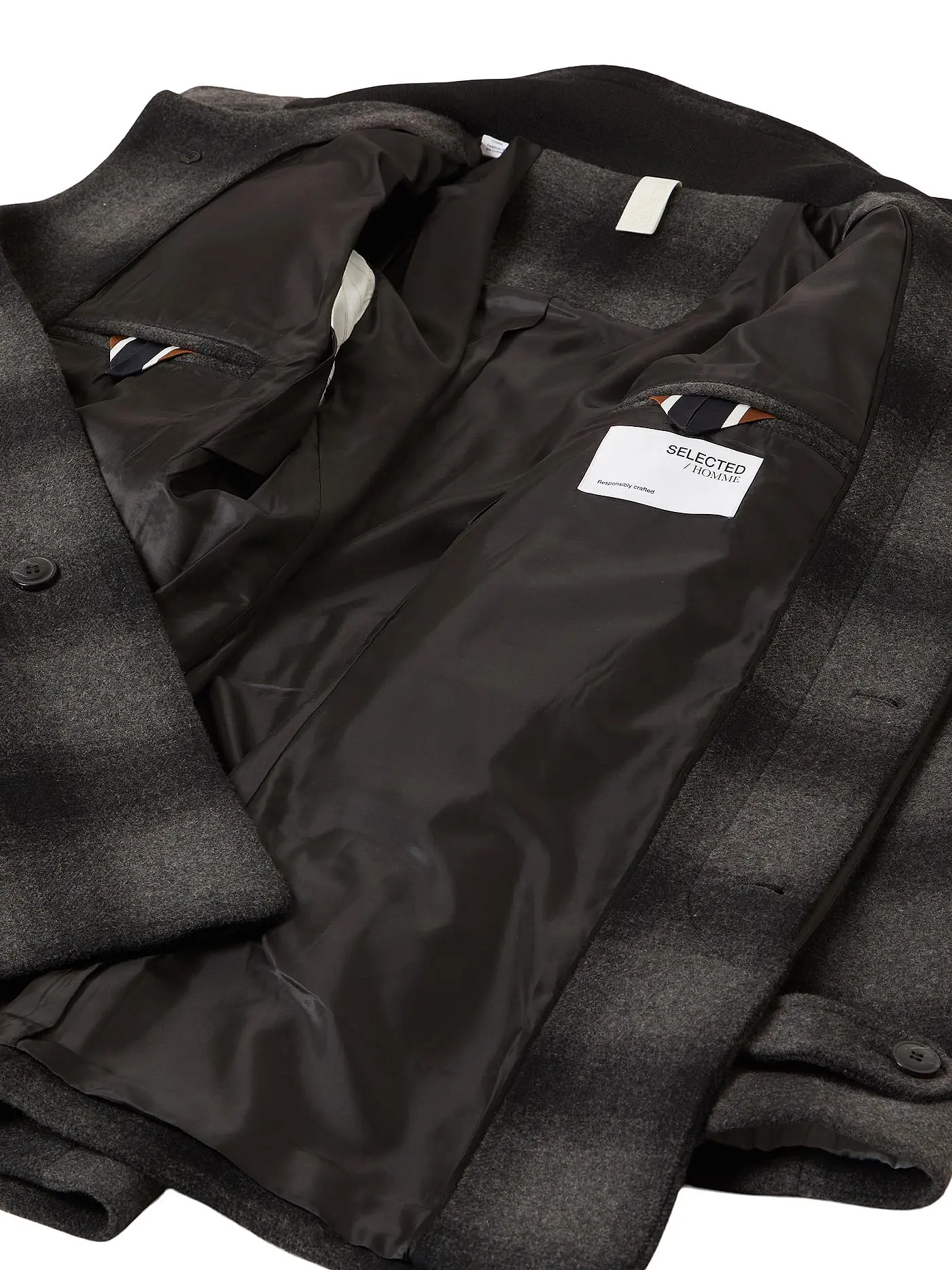 SELECTED | Wollmantel SLH REUBEN | grau
