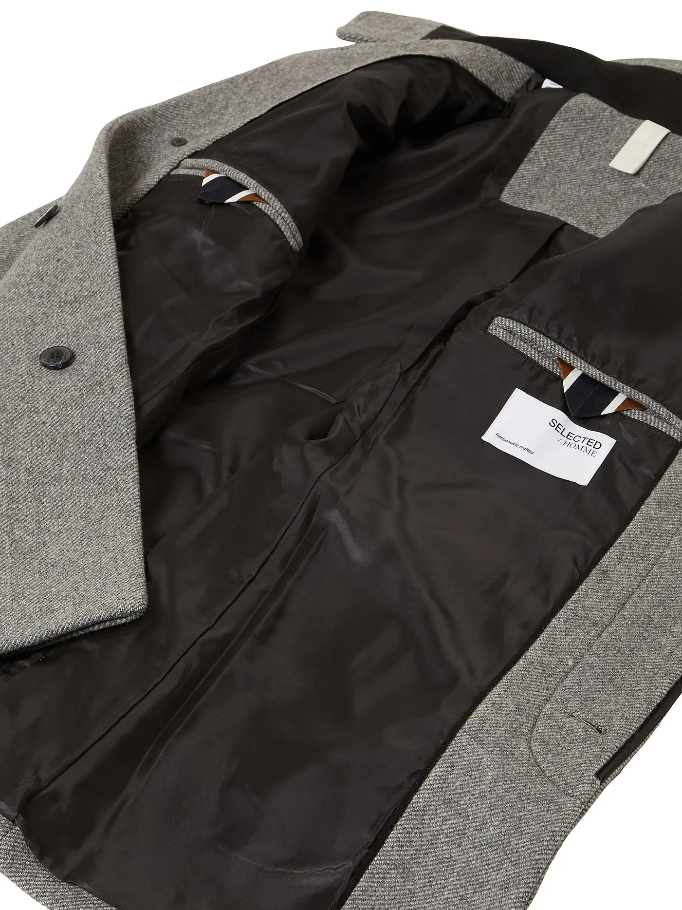 SELECTED | Wollmantel SLH REUBEN | hellgrau
