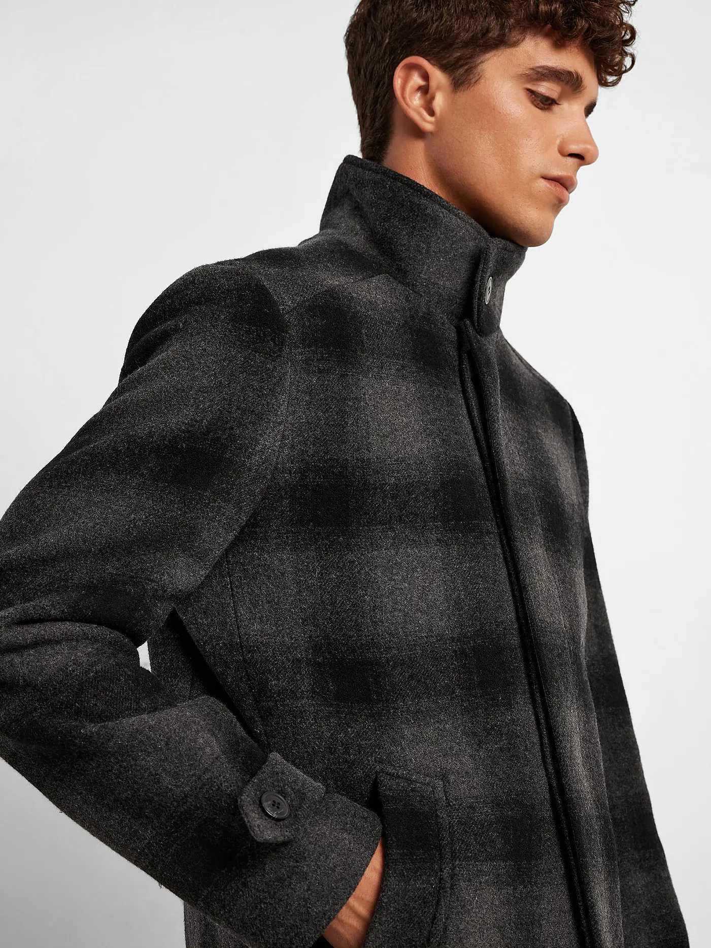 SELECTED | Wollmantel SLH REUBEN | grau