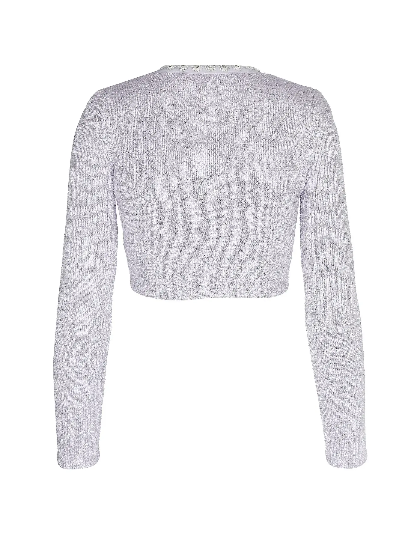 SELF-PORTRAIT | Strickjacke Cropped Fit | lila