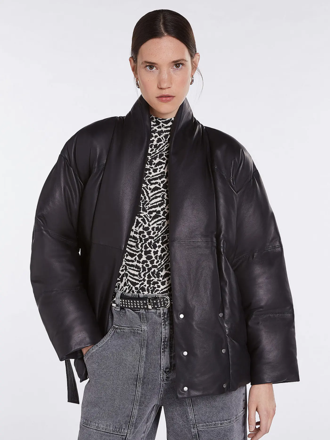 SET | Lederjacke | schwarz