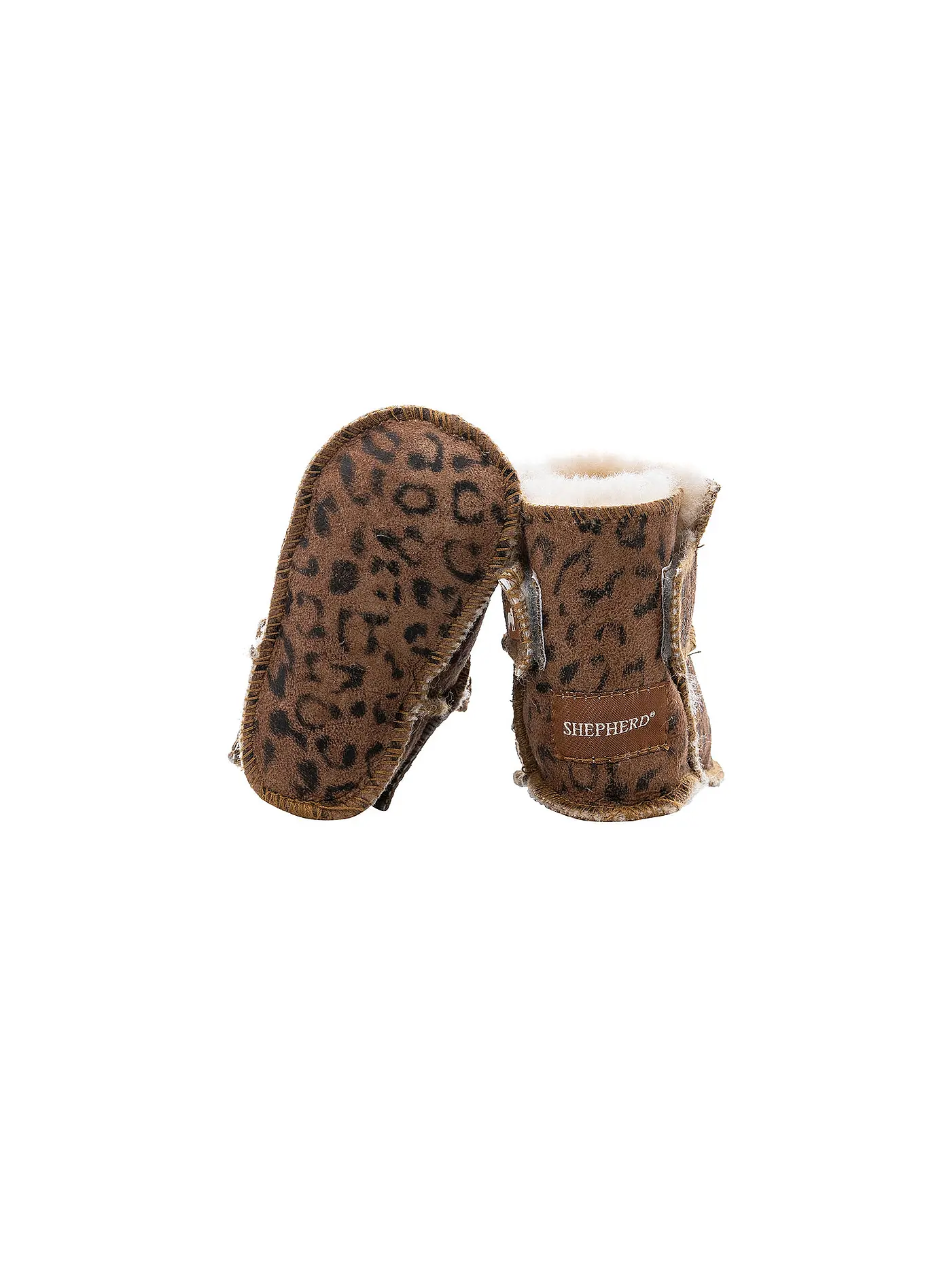 SHEPHERD OF SWEDEN | Baby Schuhe BORAS LEOPARD | braun