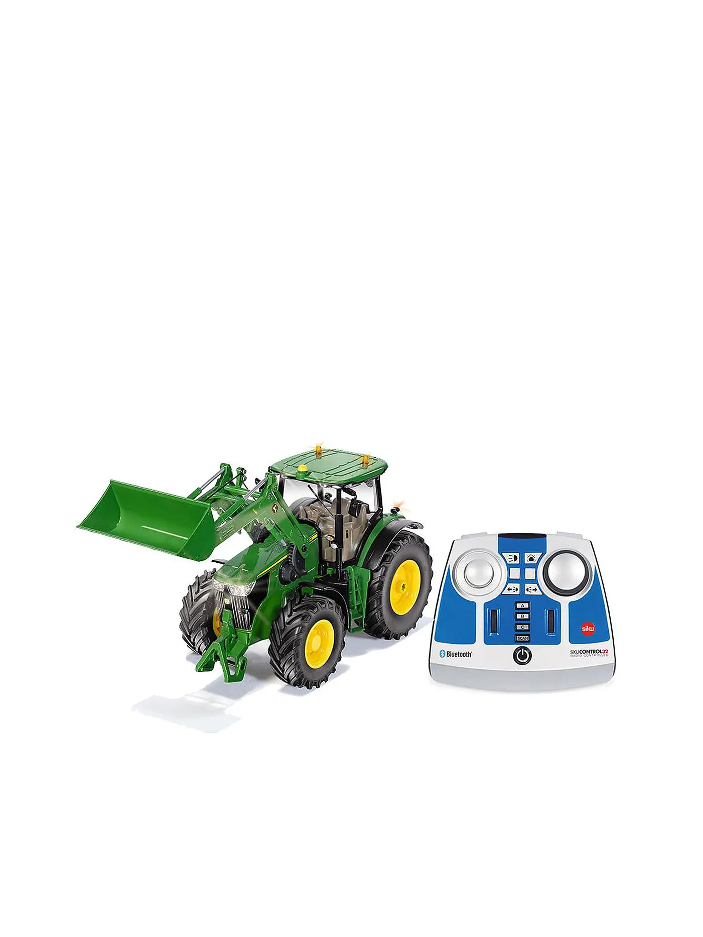 SIKU | John Deere 7310R mit Frontlader Bluetooth Fernsteuermodul | keine Farbe