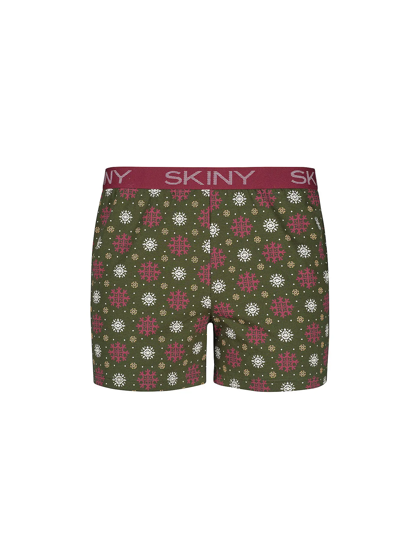 SKINY | Boxershort rosemary snowflakes | olive
