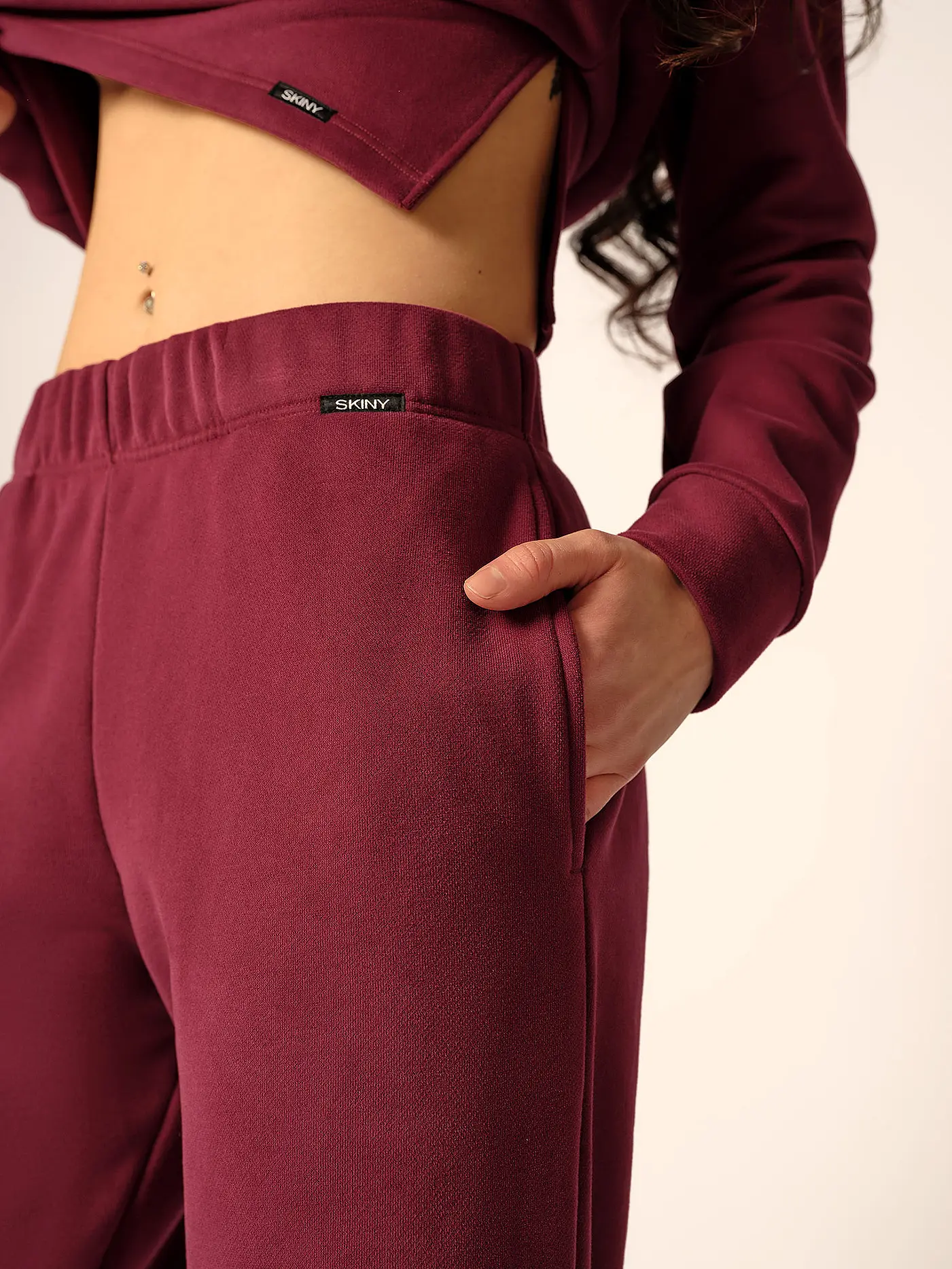 SKINY | Loungewear Jogginghose | dunkelrot