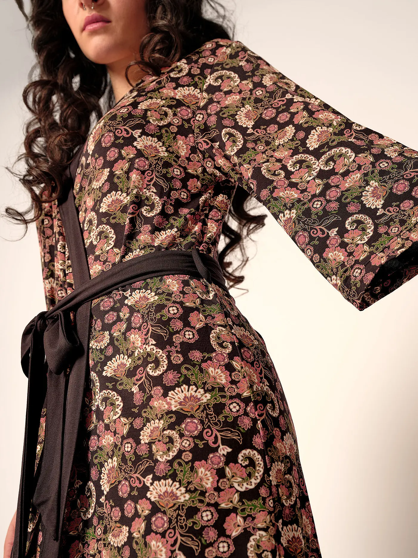 SKINY | Morgenmantel - Kimono | schwarz