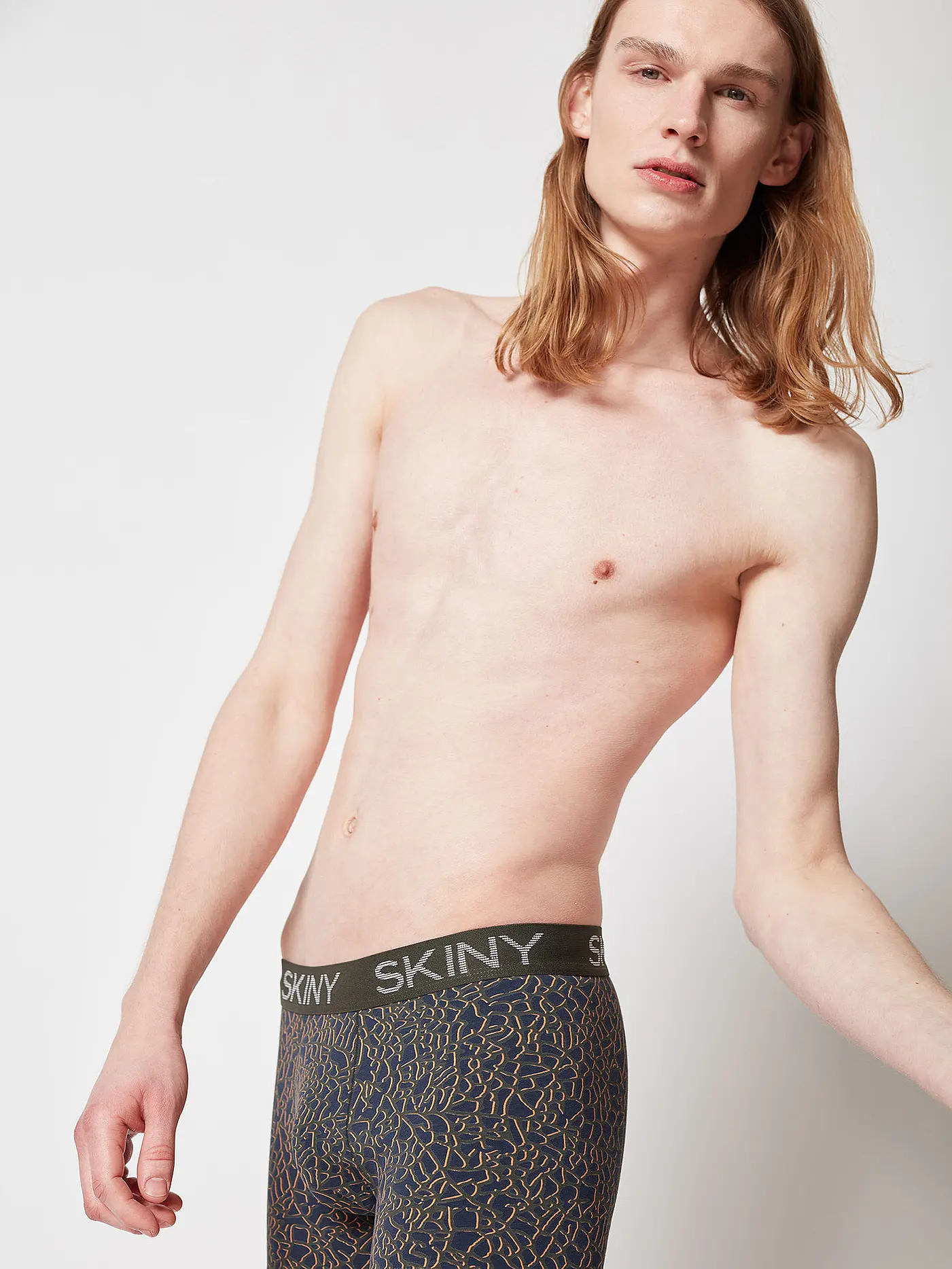SKINY | Pant 2-er Pkg blue leaves | dunkelblau