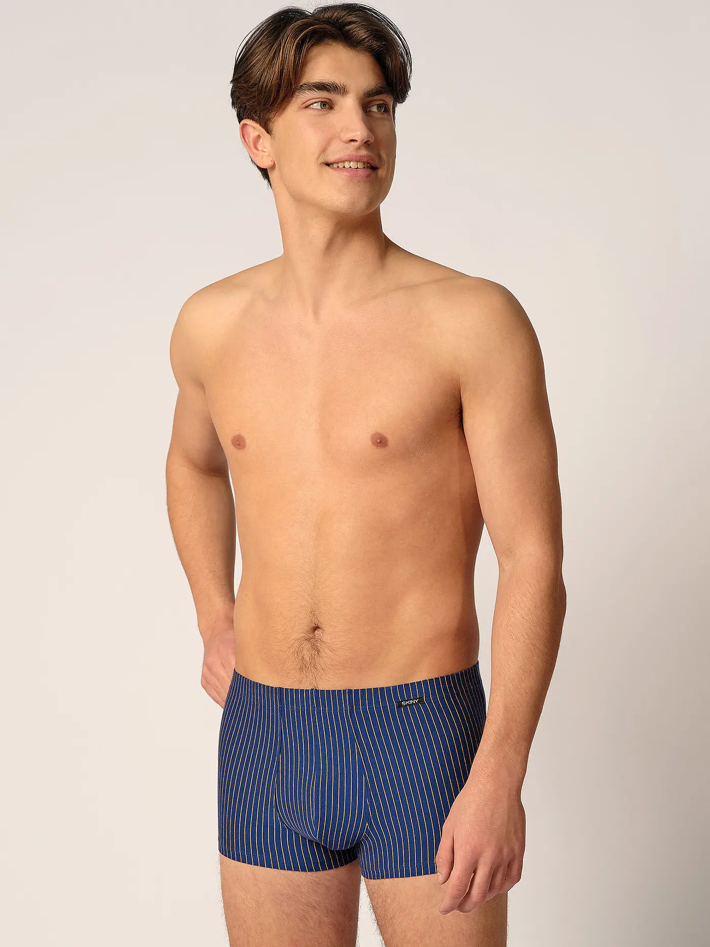 SKINY | Pants 2er Pkg. peacock stripes selection | braun