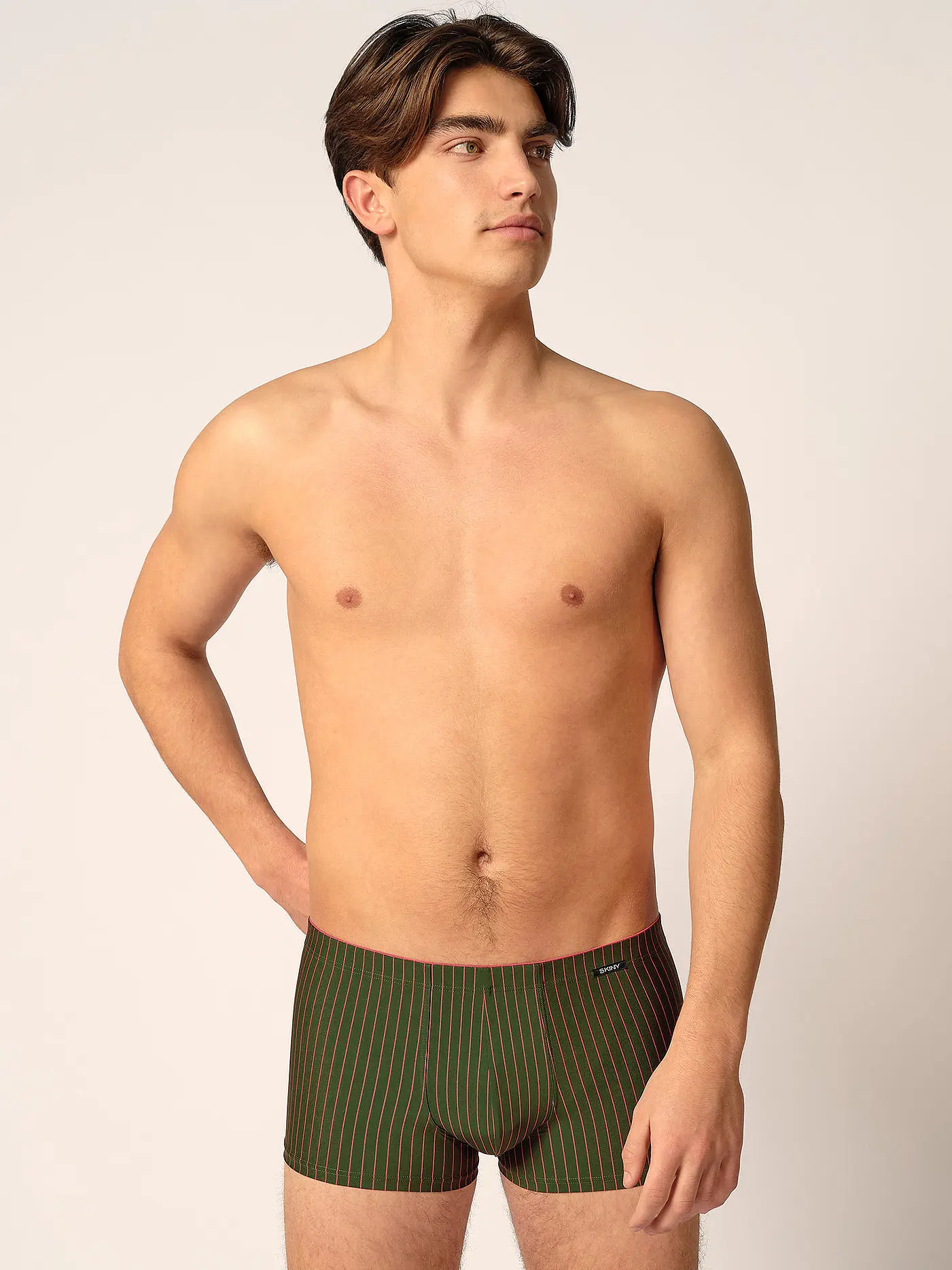 SKINY | Pants 2er Pkg. rosemary stripes selection | olive