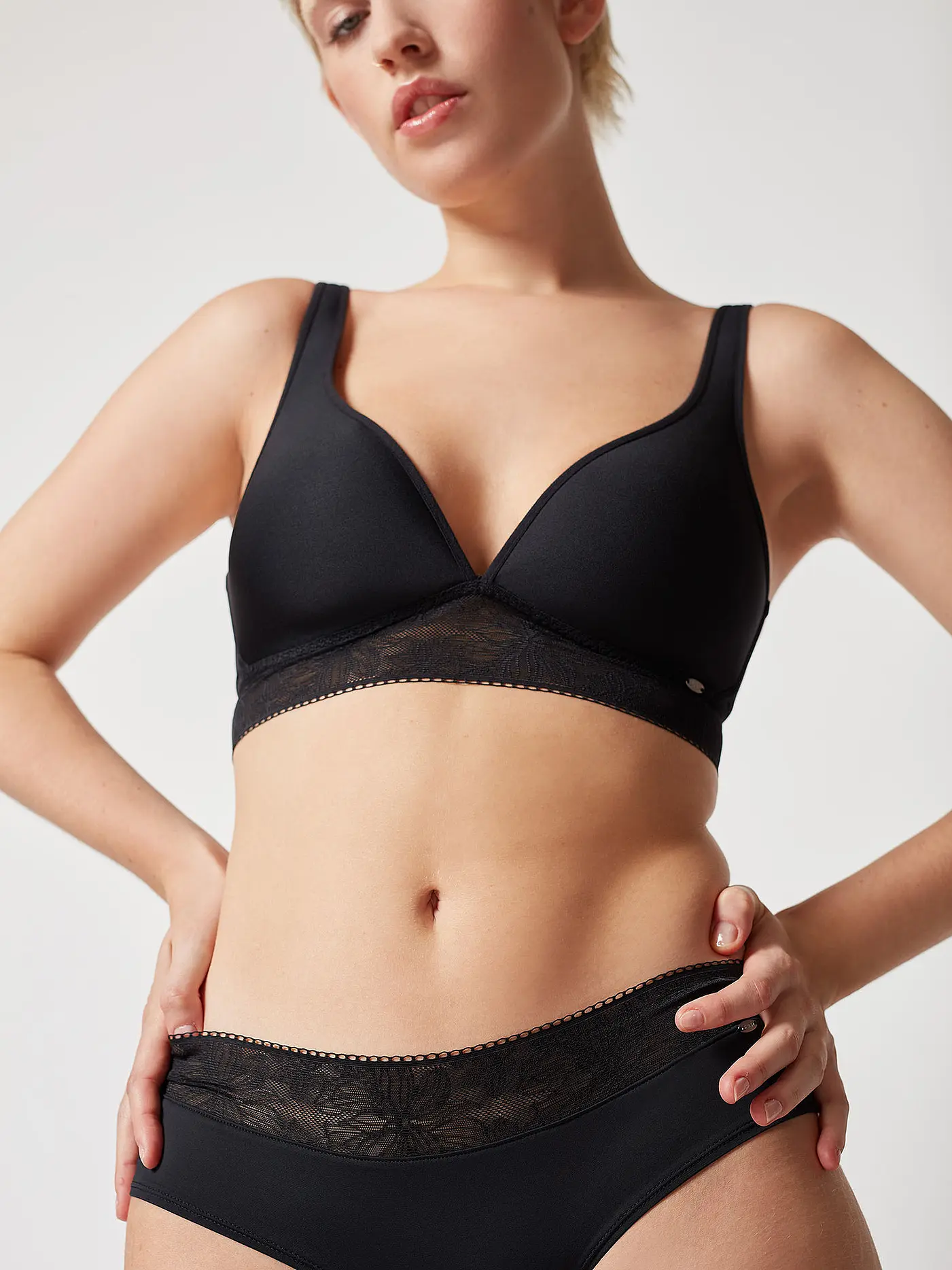 SKINY | Pants Micro Lace black | schwarz