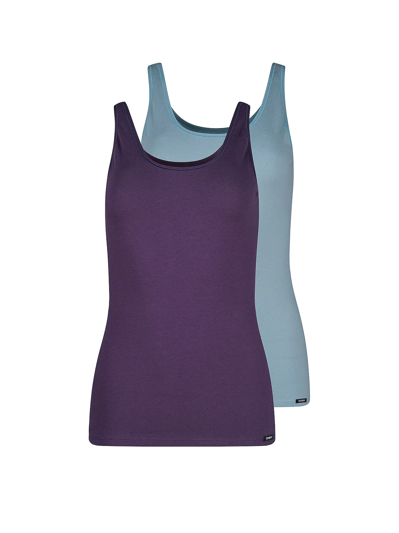 SKINY | Tank Top ADVANTAGE COTTON 2er Pkg pinkgrey selection | lila