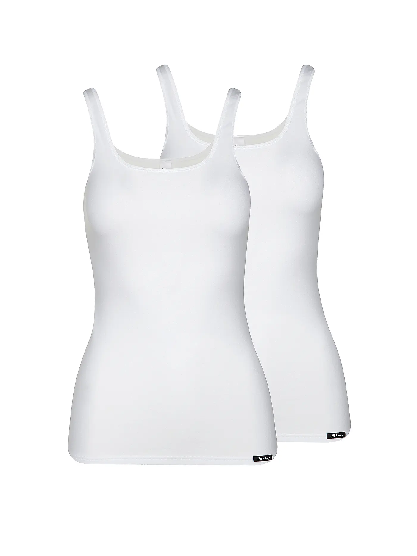 SKINY | Top 2-er Pkg. "Advantage Cotton" (Schwarz) | weiss