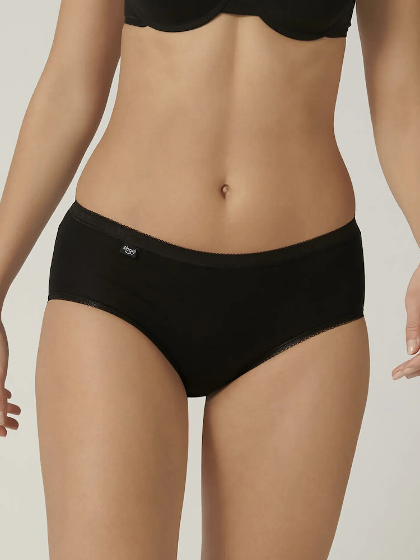SLOGGI | Midi-Slip "Basic" 4-er (Schwarz) | schwarz