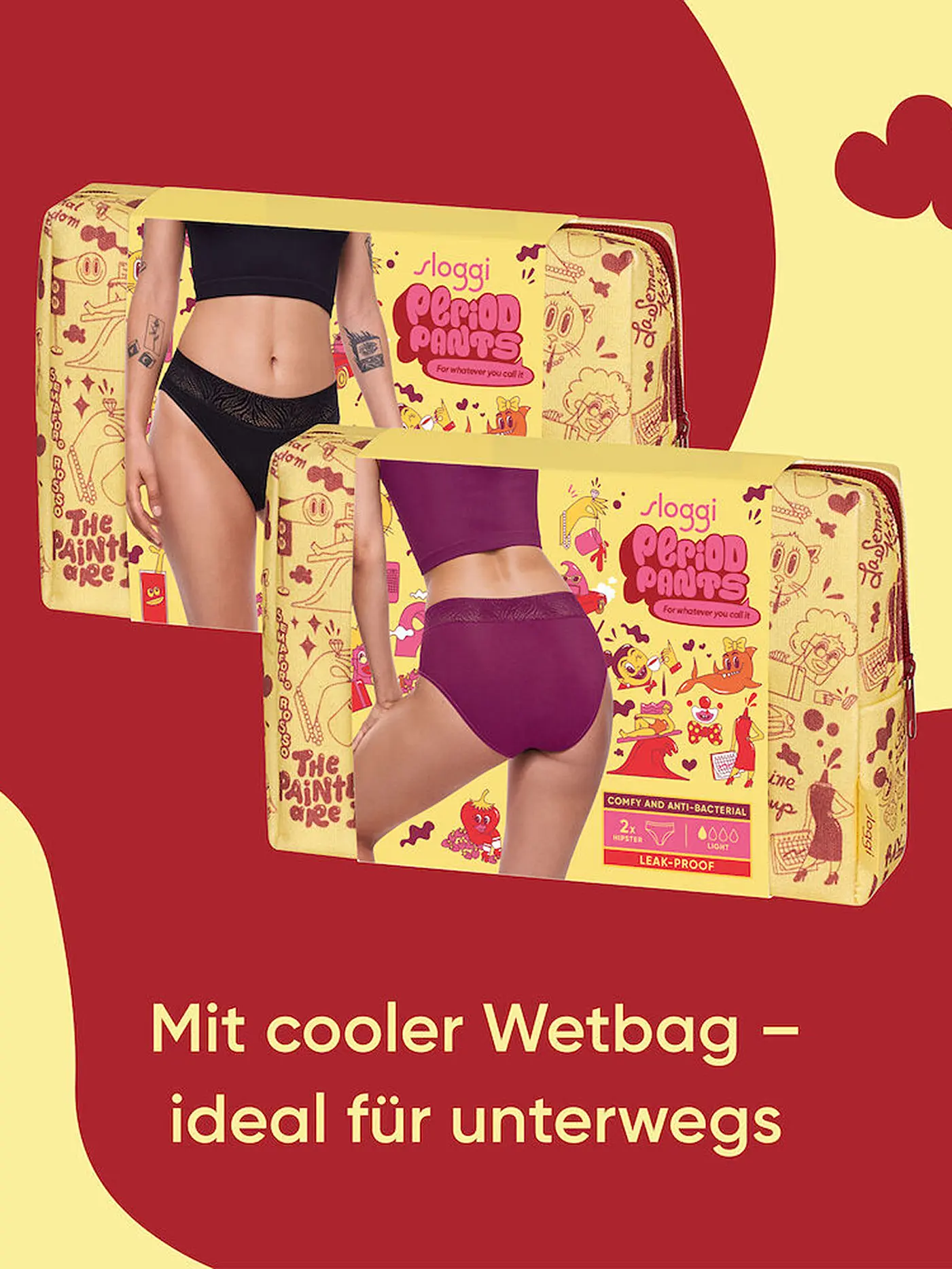 SLOGGI | Periodenslip Hipster 2-er Pkg. wine | beere