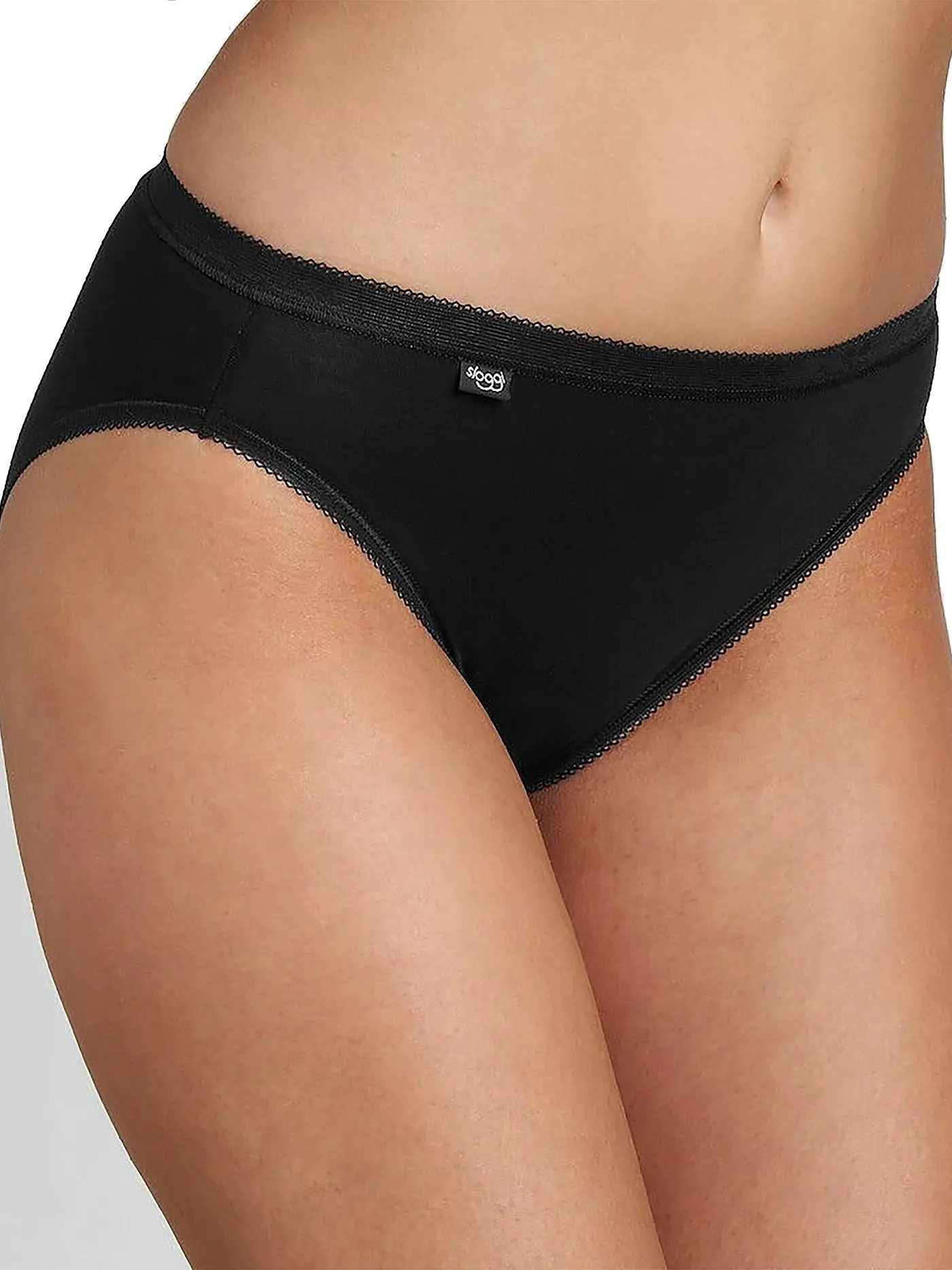 SLOGGI | Slip "Thai Basic" 4-er (Weiss) | schwarz