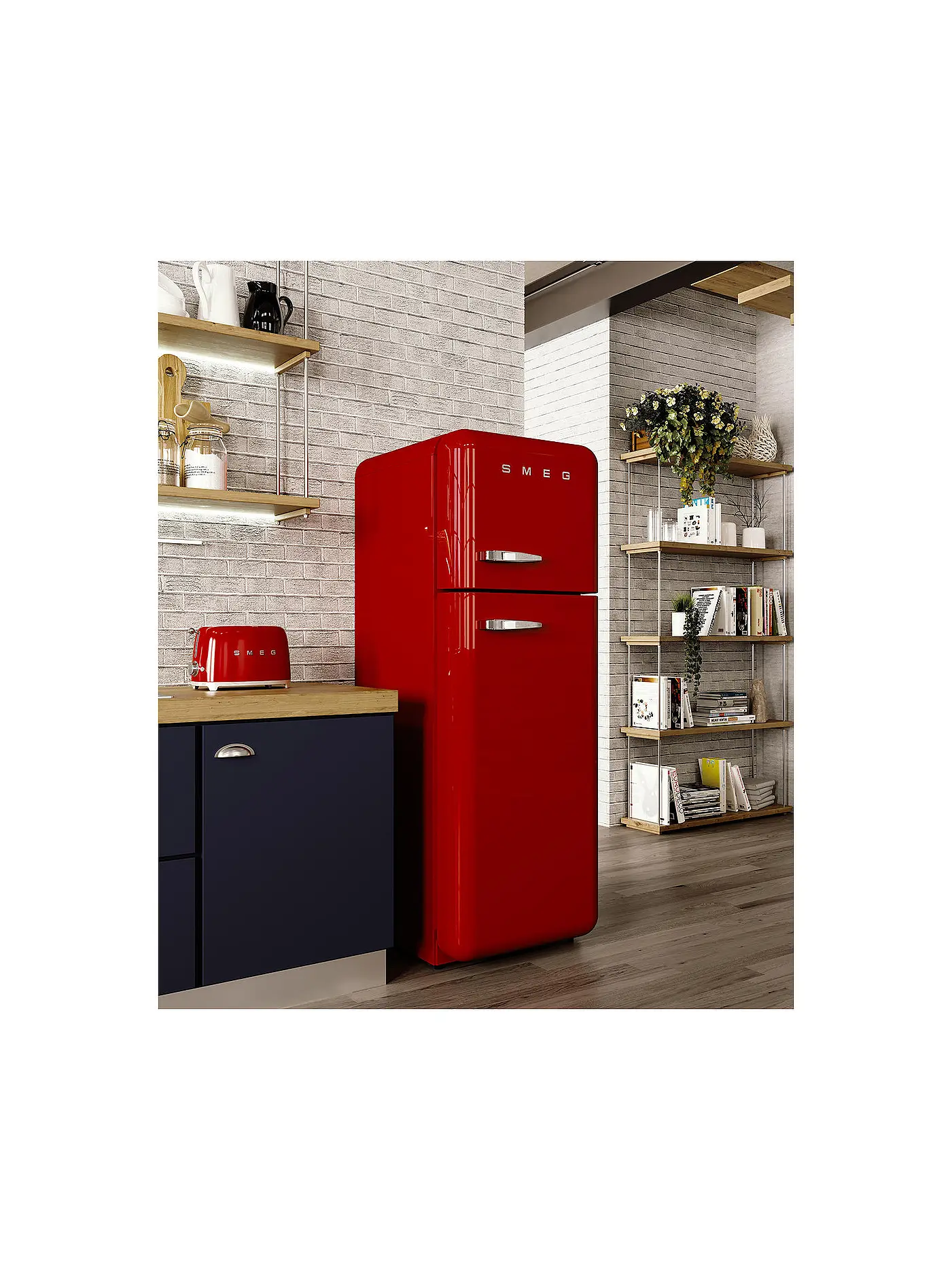 SMEG | 2 Schlitz Toaster 50‘s Retro Style Rot TSF01RDEU | rot