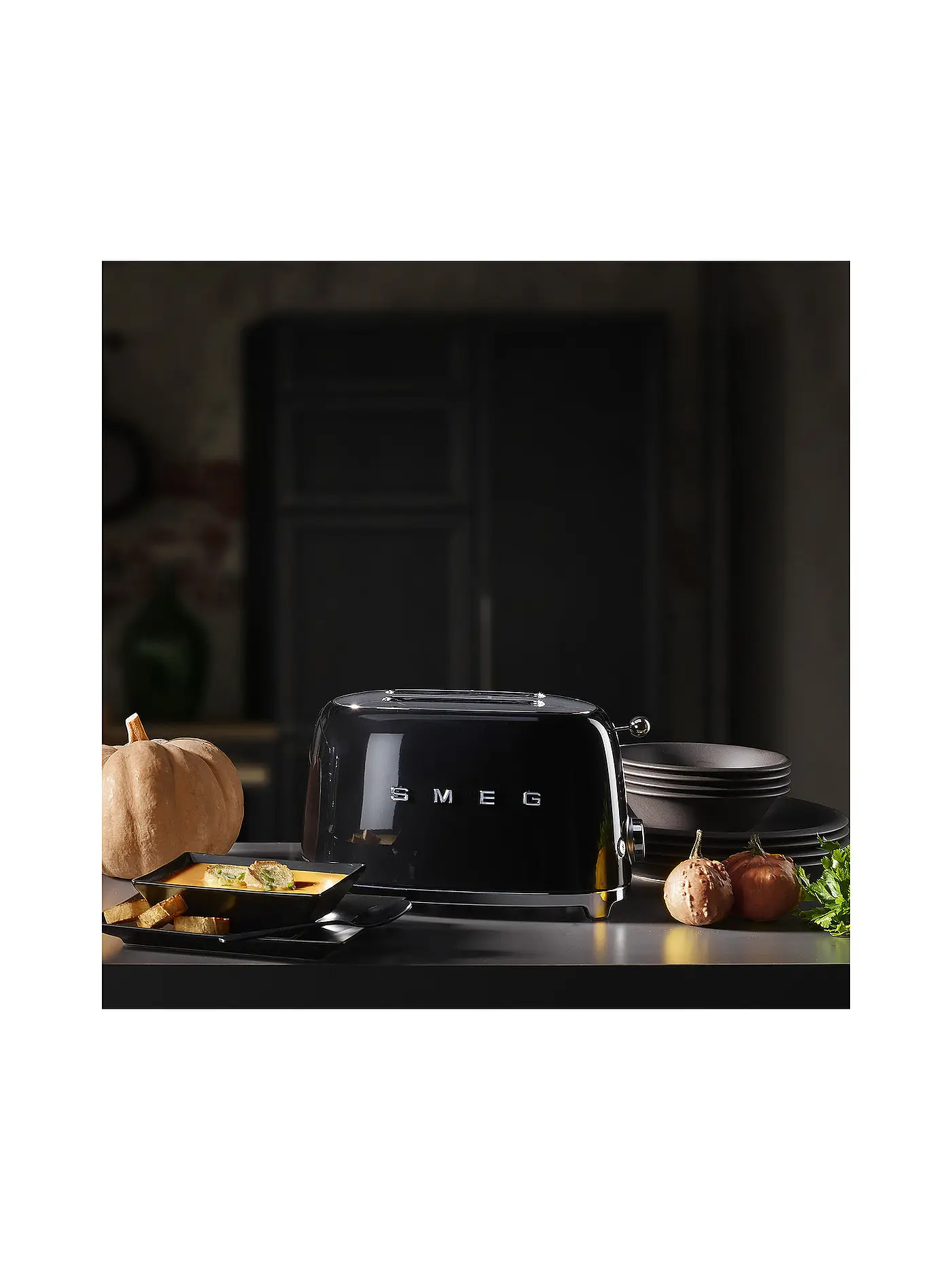 SMEG | 2 Schlitz Toaster 50‘s Retro Style Schwarz TSF01BLEU | schwarz