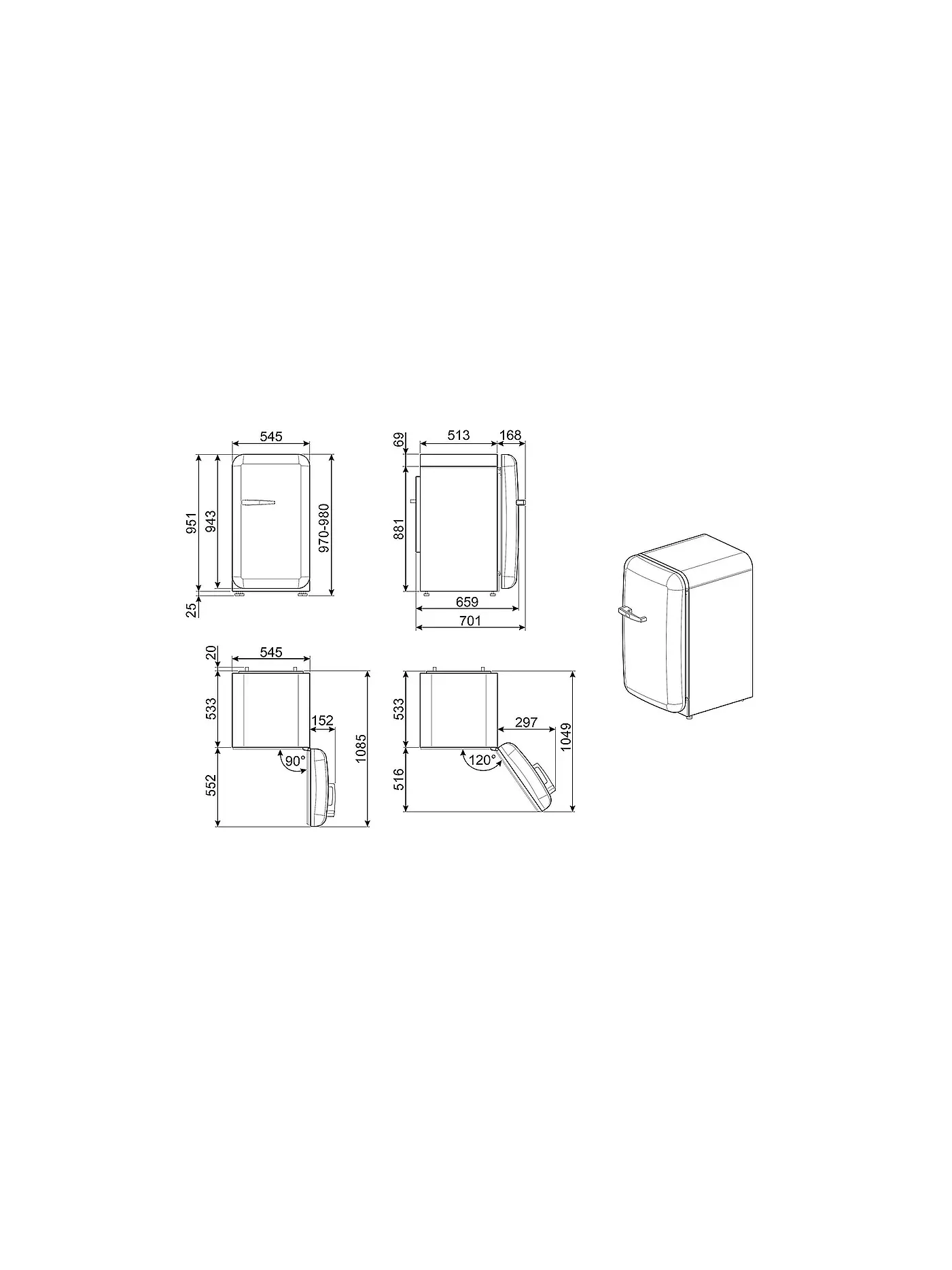 SMEG | Happy Home Bar 50s Retro Style  Creme FAB10HRCR5 | creme