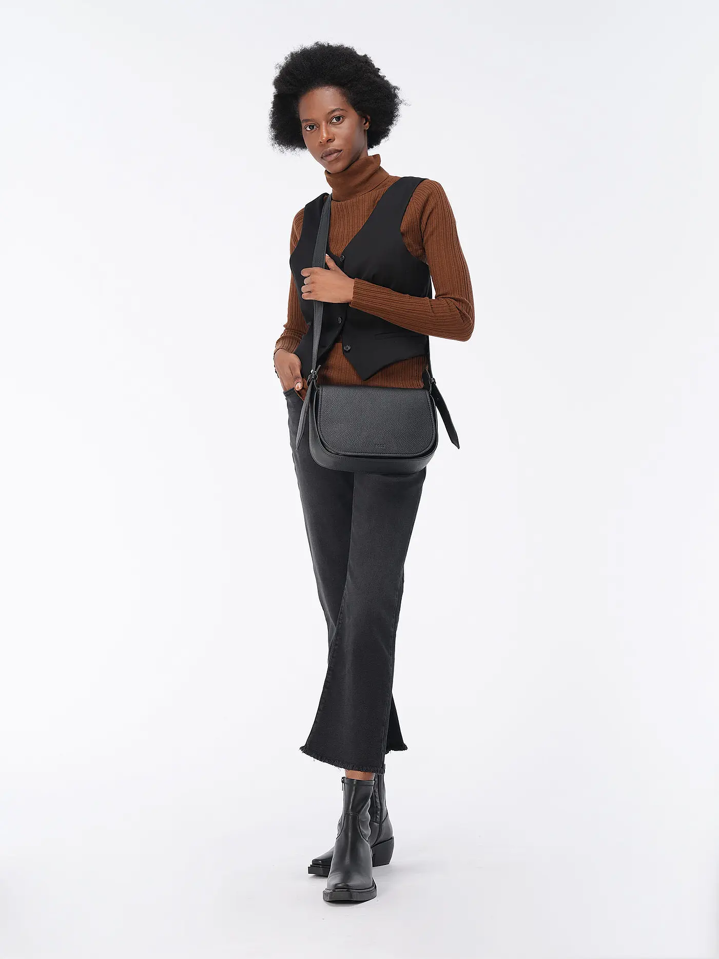 SOMEDAY | Jeans Flared Fit CIFLARE CHARCOAL | braun