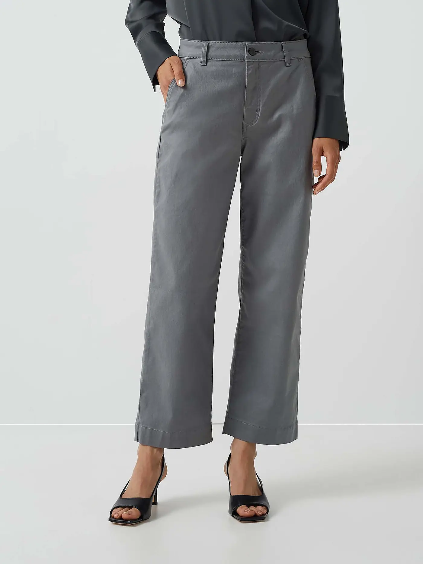SOMEDAY | Jeans Straight Fit CHENILA COATED | grau