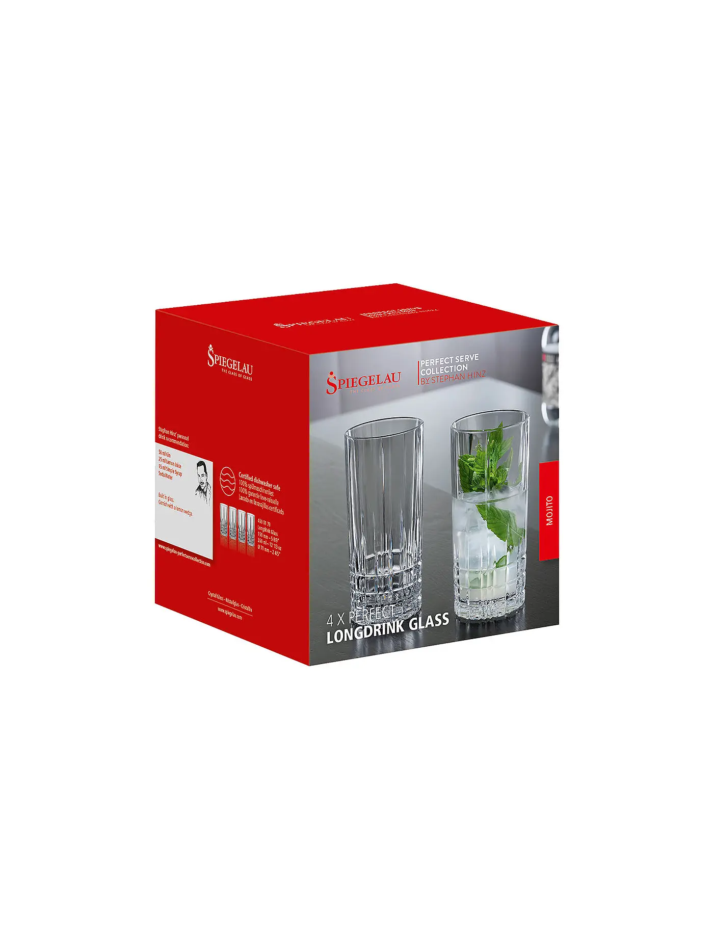 SPIEGELAU | Longdrinkglas 4er Set PERFECT SERVE COLLECTION 350ml | transparent