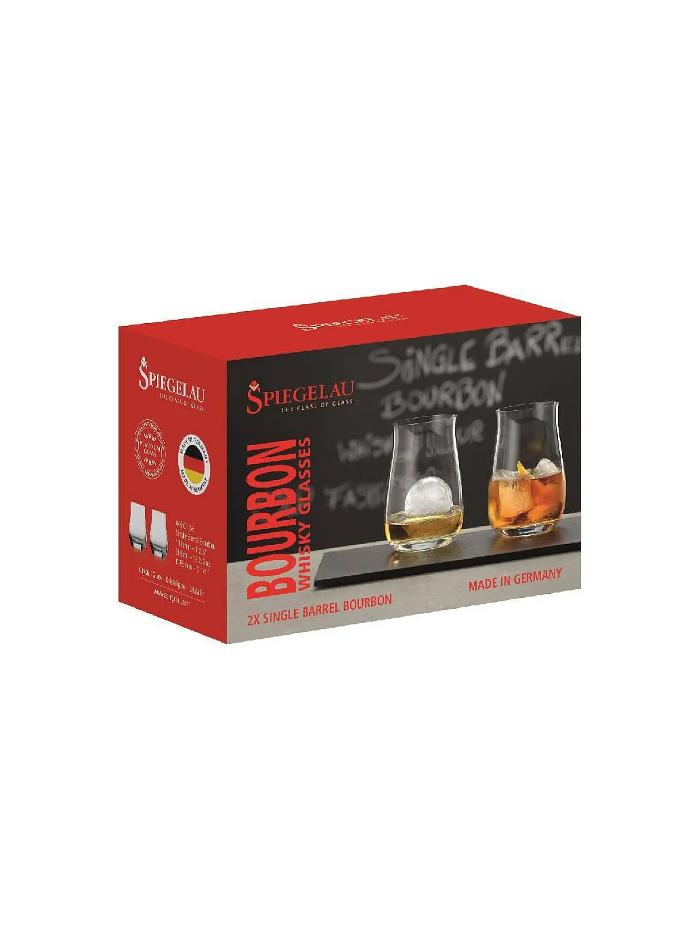 SPIEGELAU | Whiskey Set 2er Single Barrel Bourbon 380ml | transparent