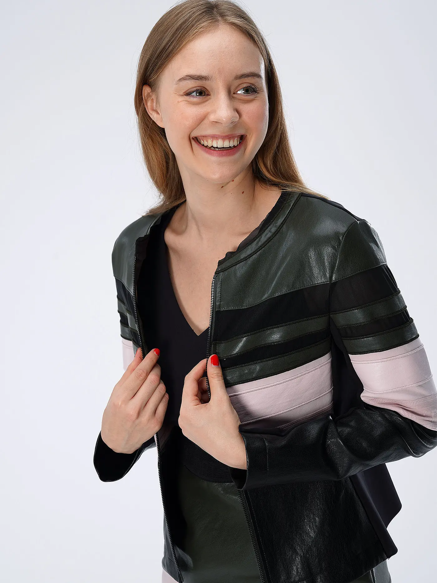SPORTALM | Jacke in Lederoptik | schwarz